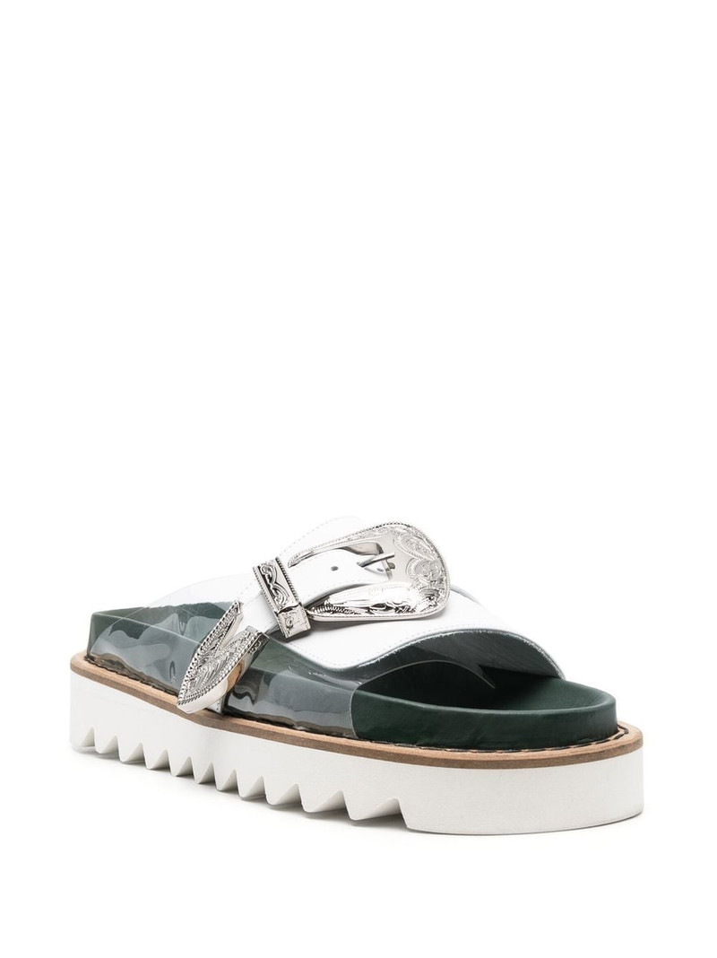 TOGA PULLA two-tone buckled sandals outlook
