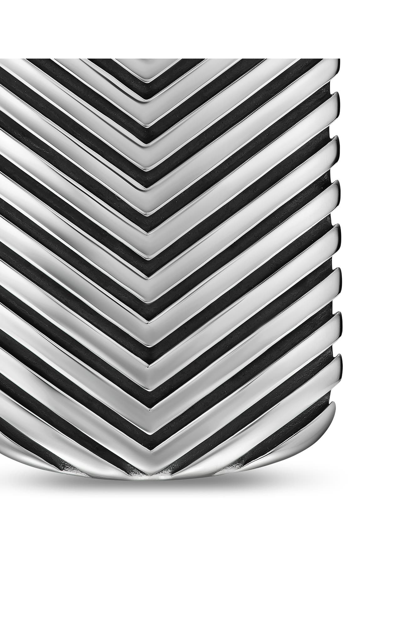 David Yurman Men's Chevron Tag in Black Titanium, 34mm in Silver at Nordstrom - 5