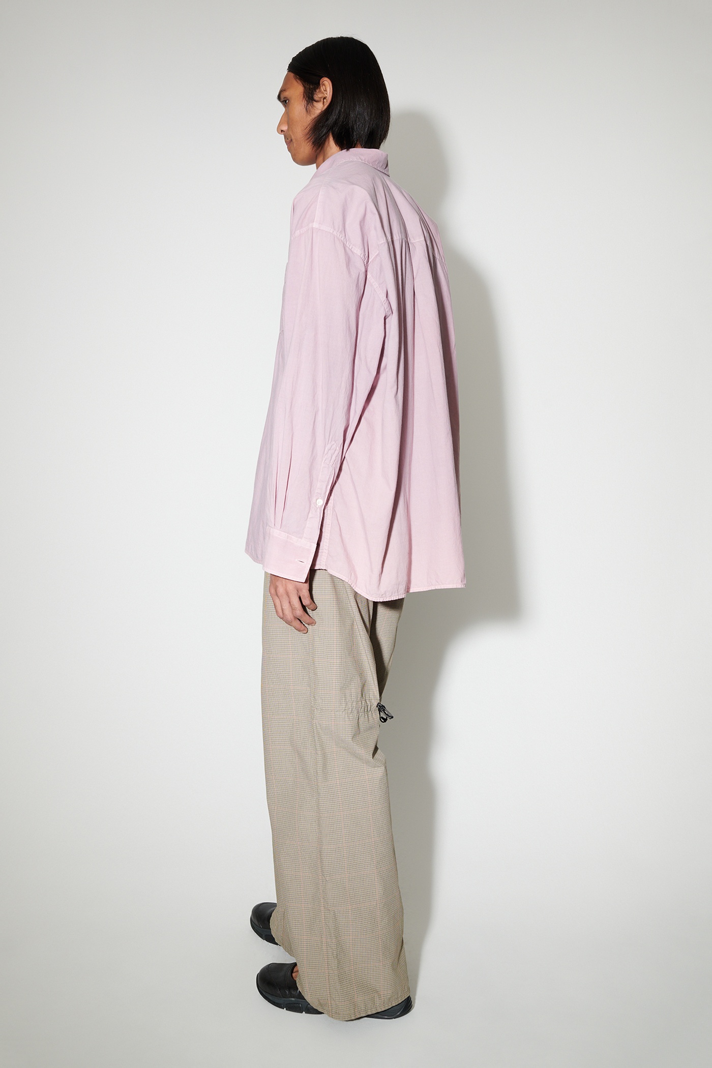 Borrowed BD Shirt Dusty Lilac Cotton Voile - 5