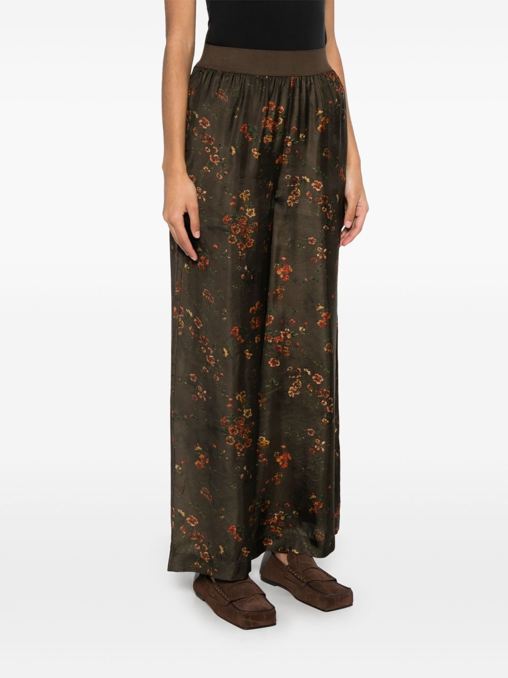 floral-print trousers - 3