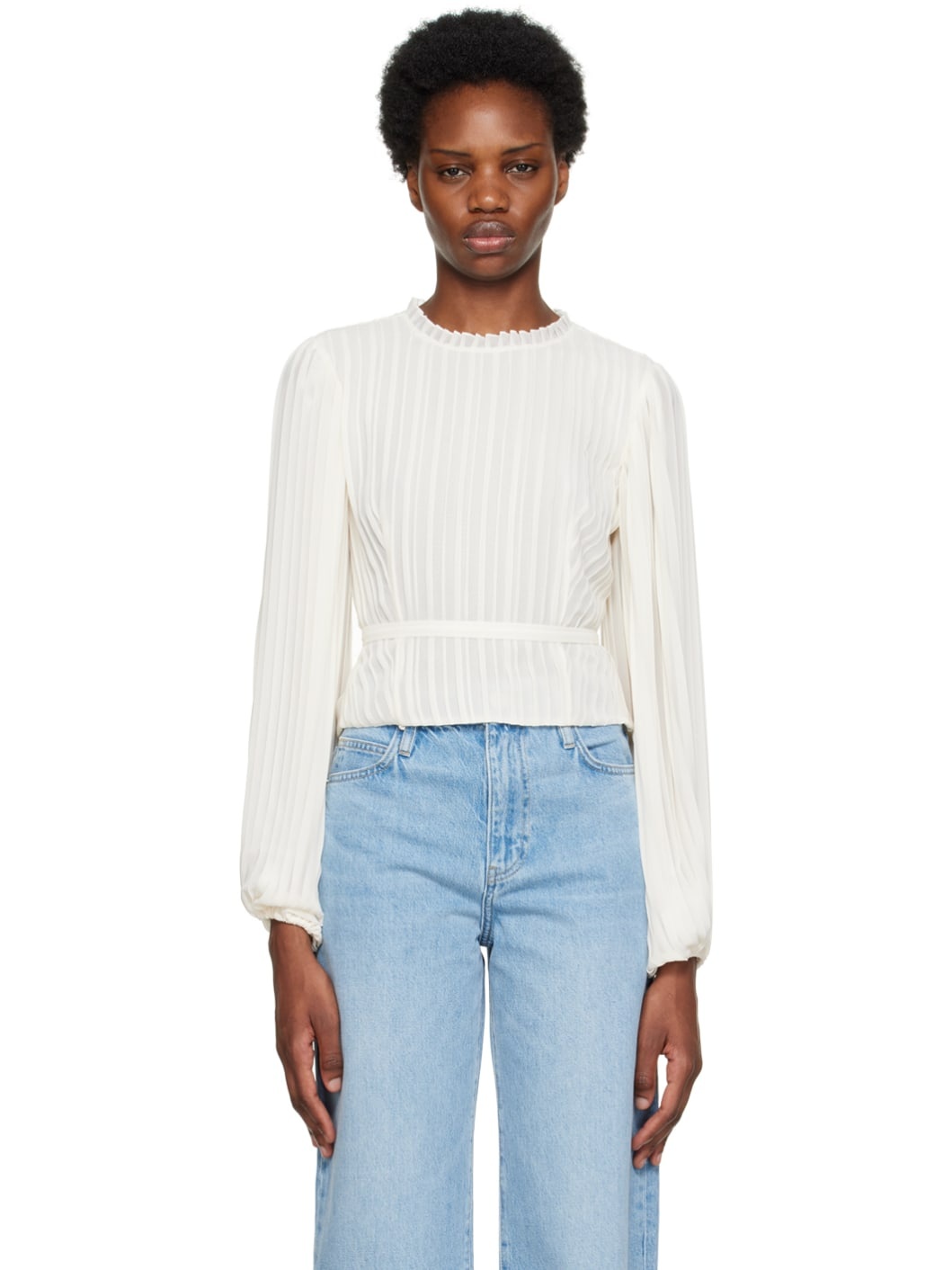 Off-White Cutout Blouse - 1