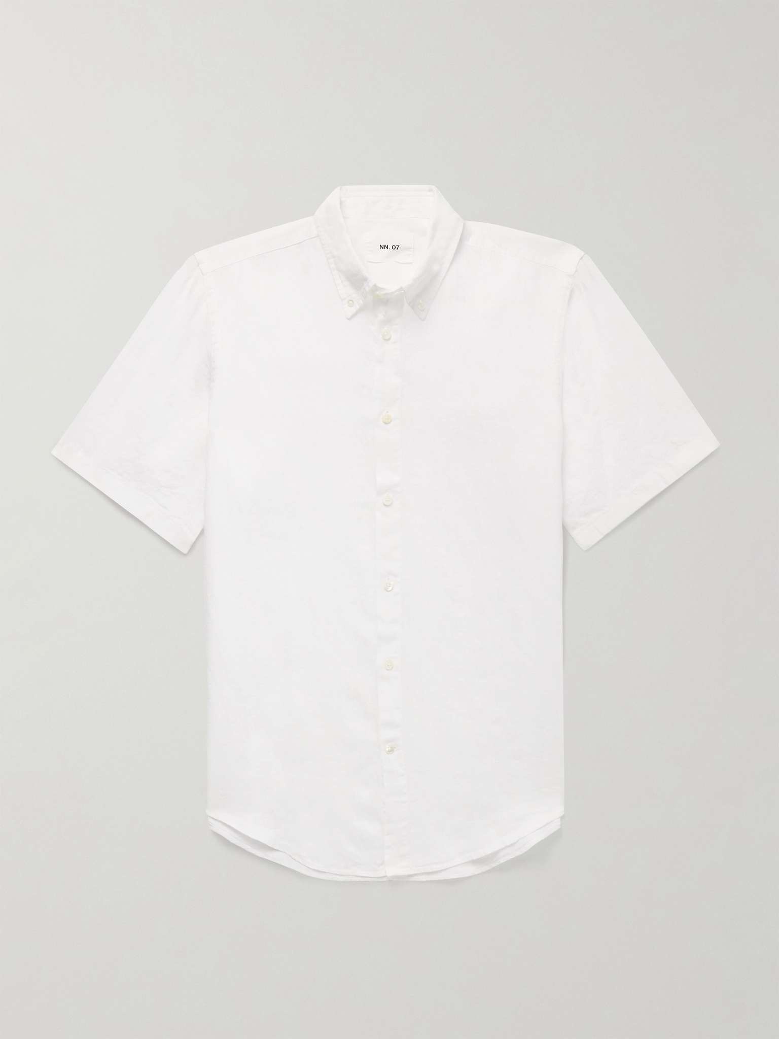 Arne 5706 Button-Down Collar Linen Shirt - 1