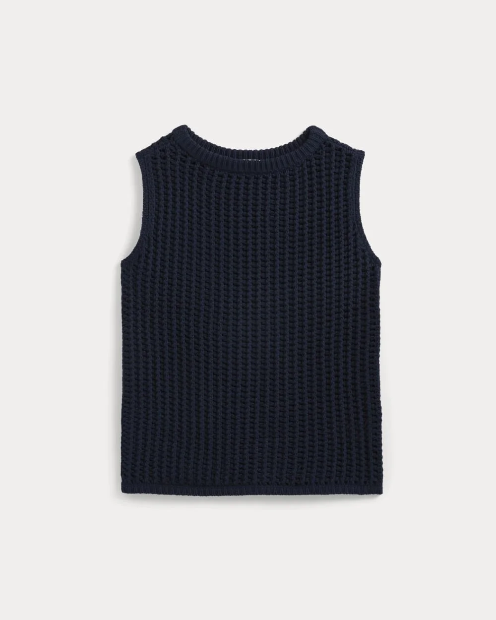 OPEN-KNIT TUNIC VEST IN ELEVATED COTTON - 1