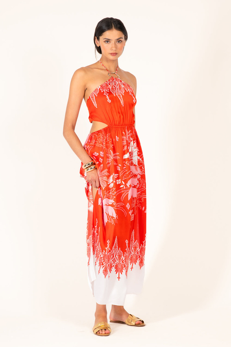 Long Dress Isore - Coral Canopy 3