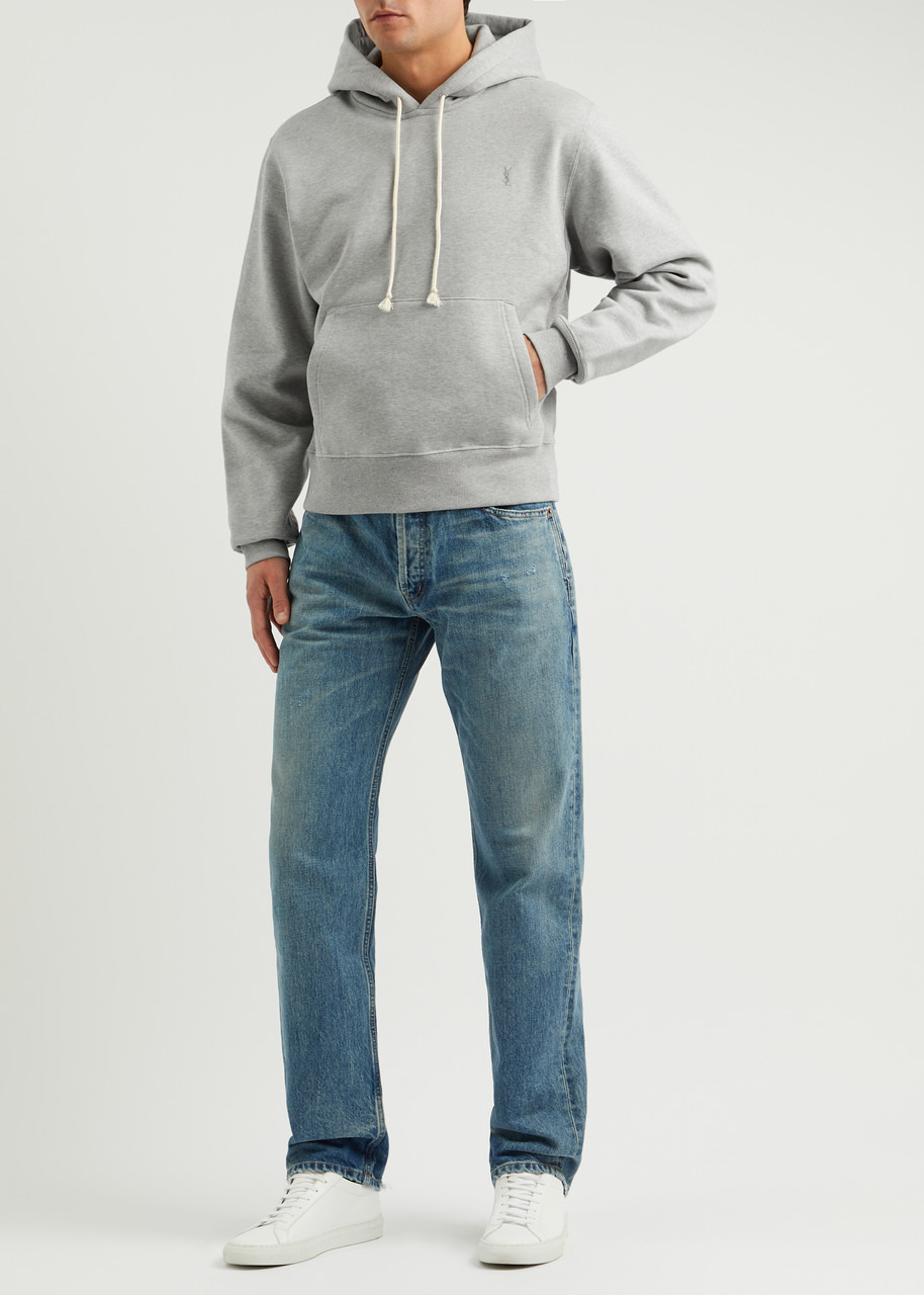 Logo-embroidered hooded cotton sweatshirt - 4