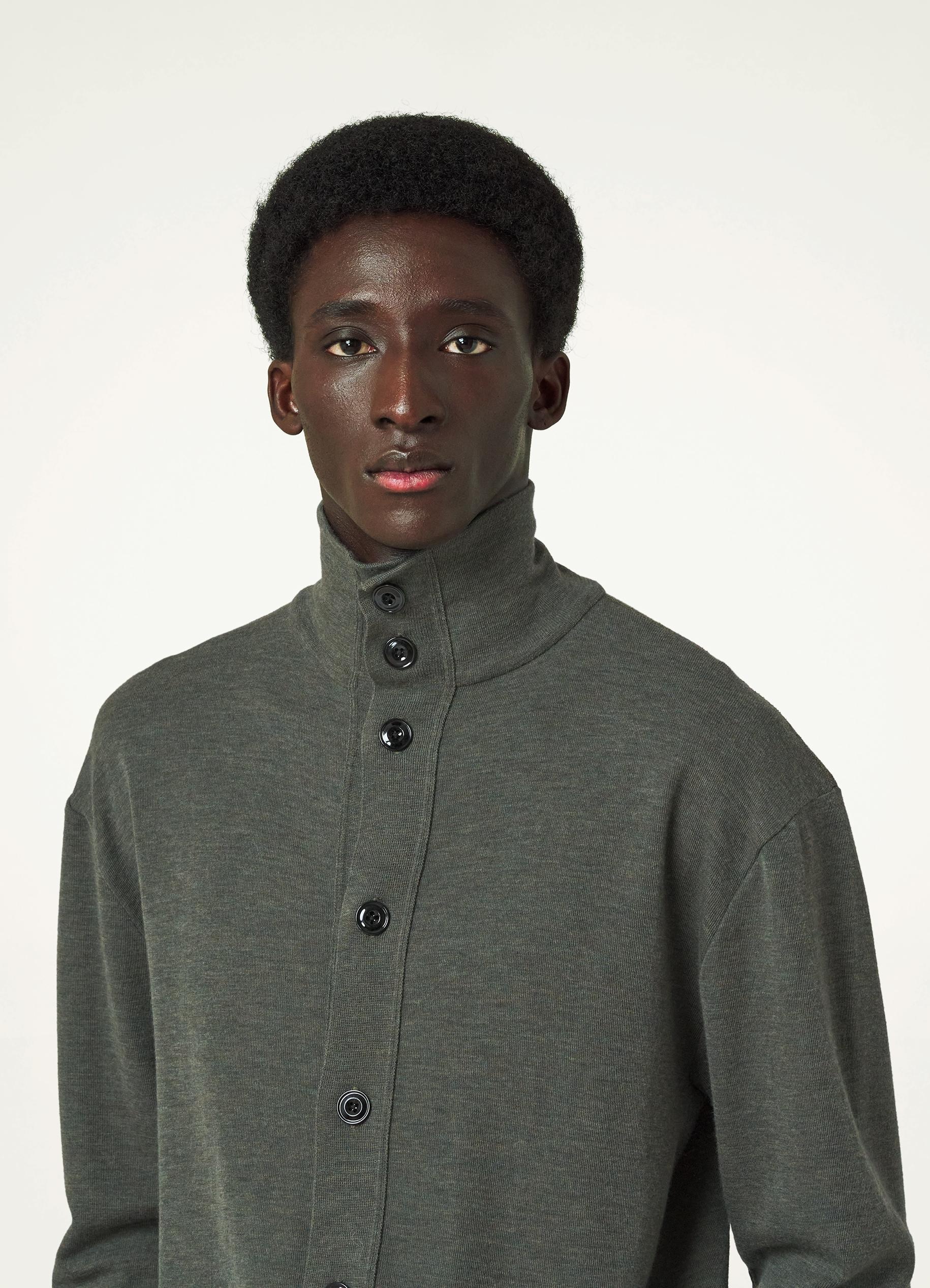 Lemaire CONVERTIBLE COLLAR CARDIGAN | REVERSIBLE