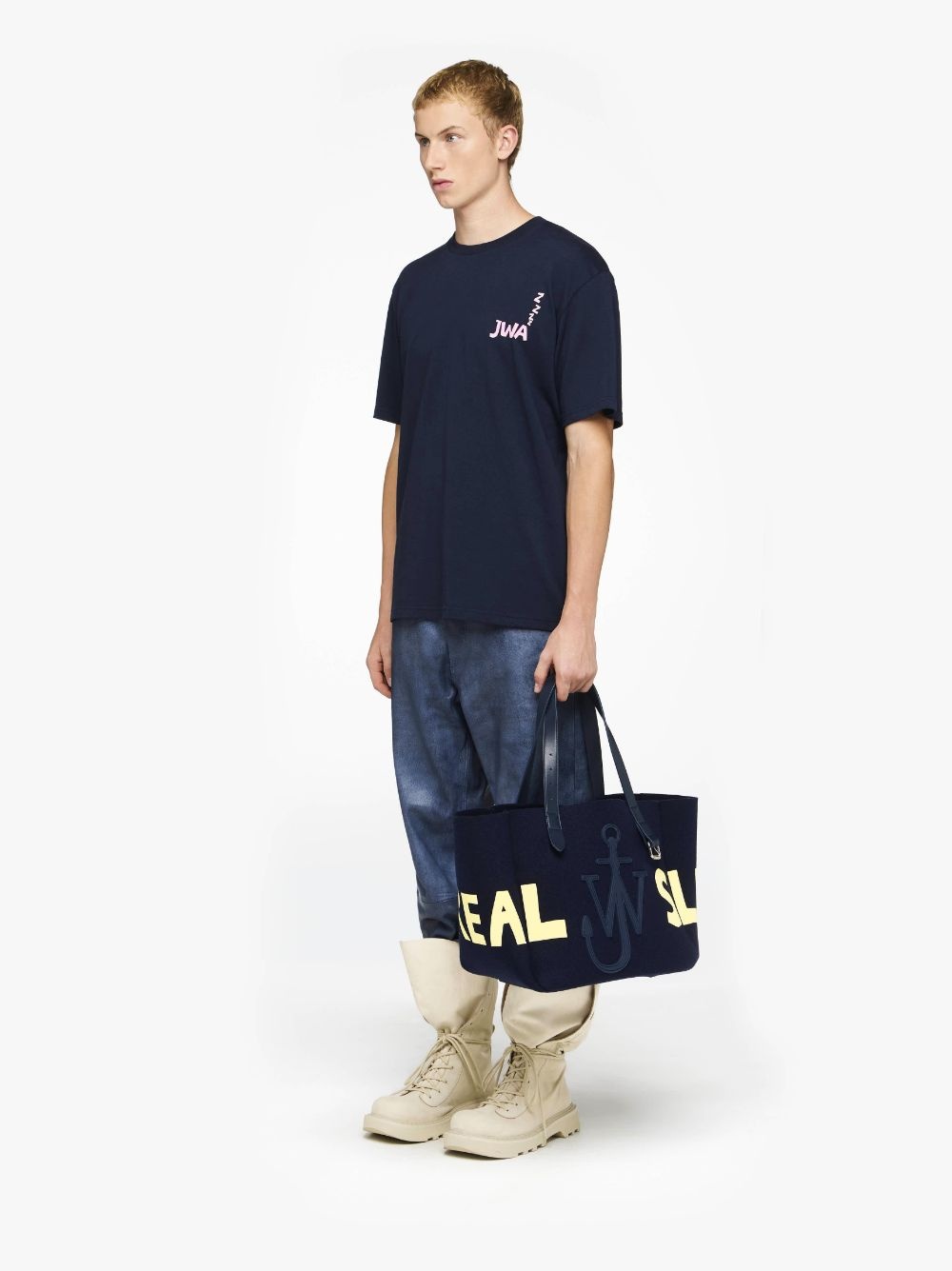 BELT TOTE BAG - 'REAL SLEEP' SLOGAN SHOULDER BAG - 5