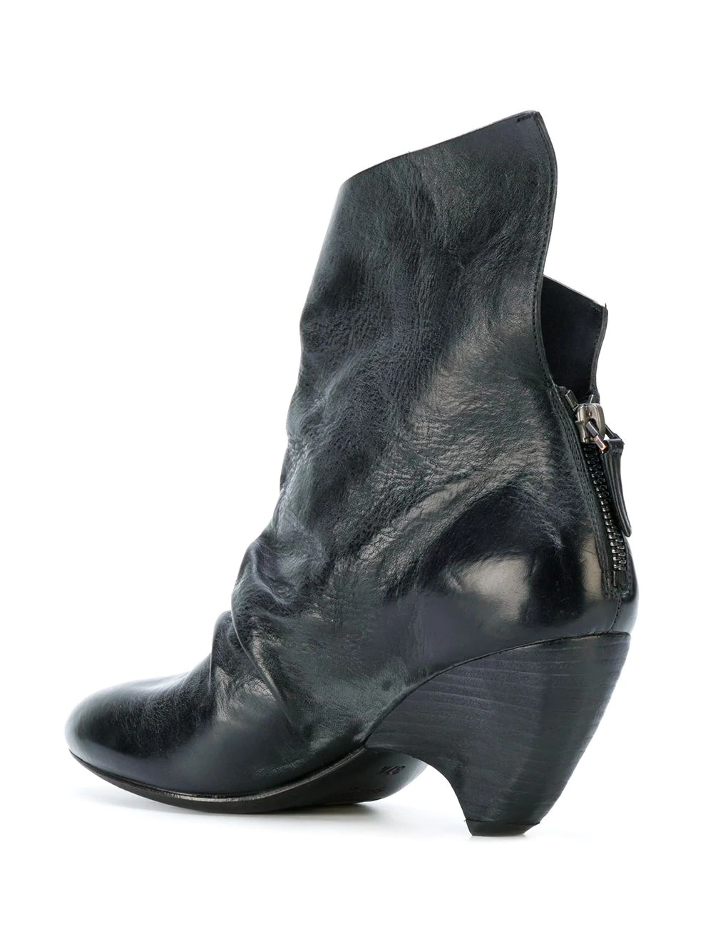 ruched asymmetric ankle boots - 3