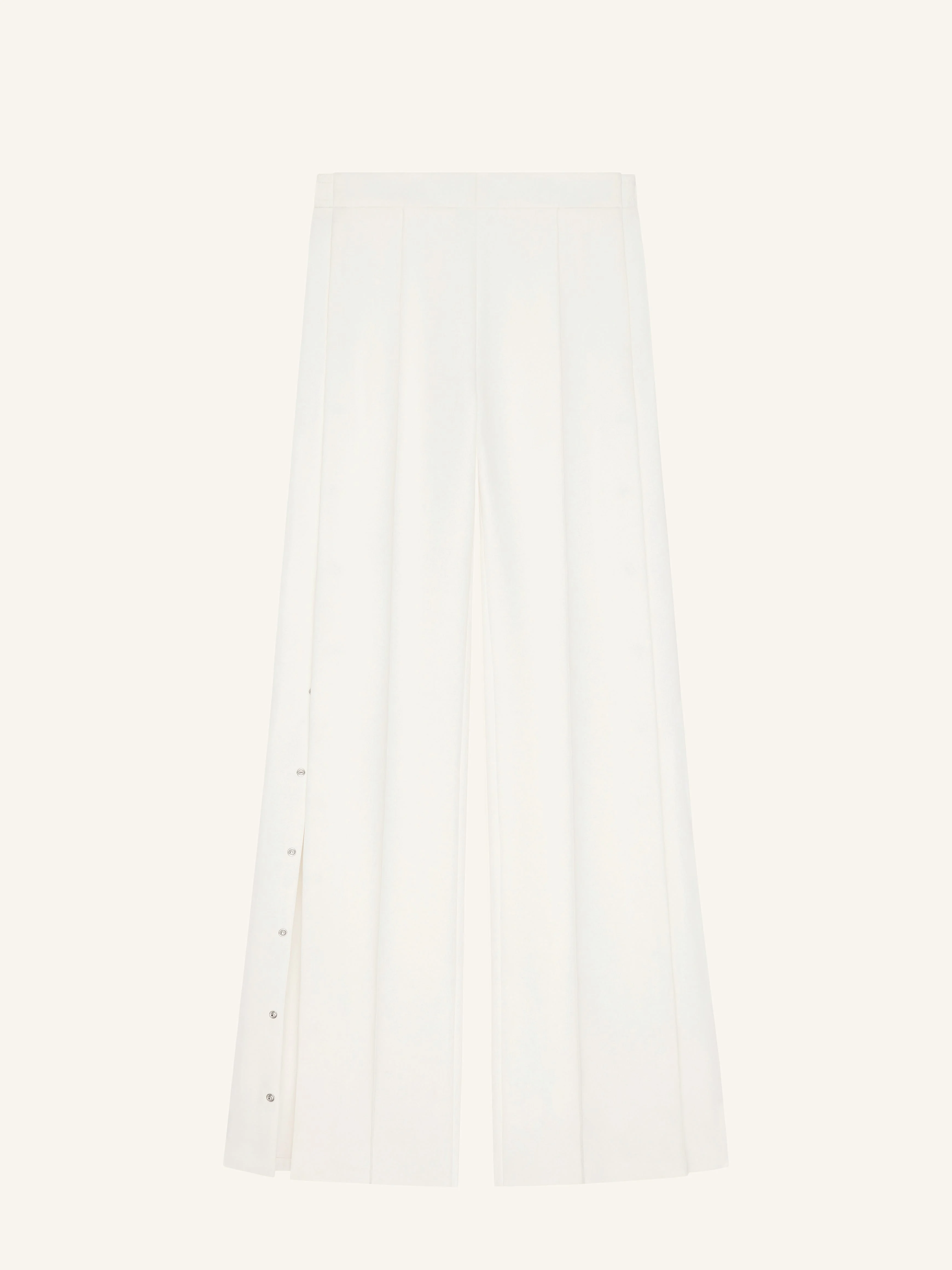 SNAP TWILL FLARE PANTS - 1