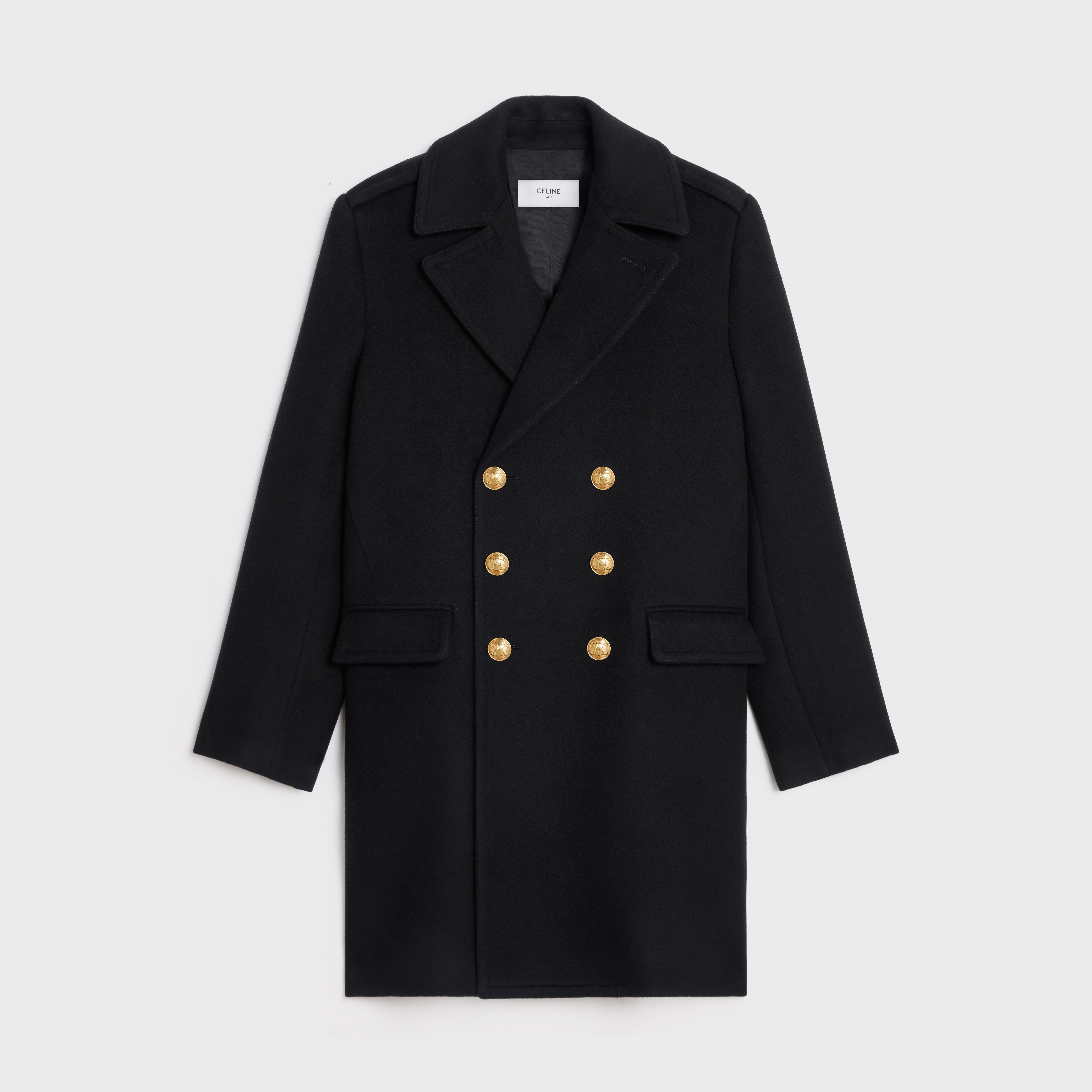 military coat in cashmere wool - 1