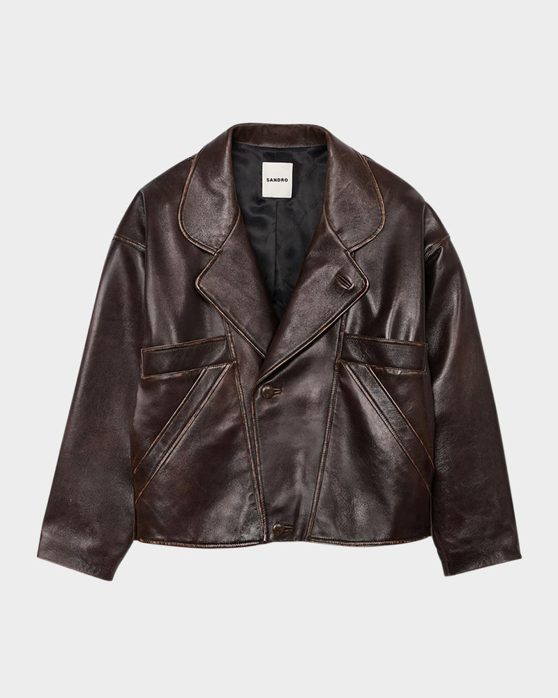 Clem Wrap Distressed Lambskin Leather Jacket 1