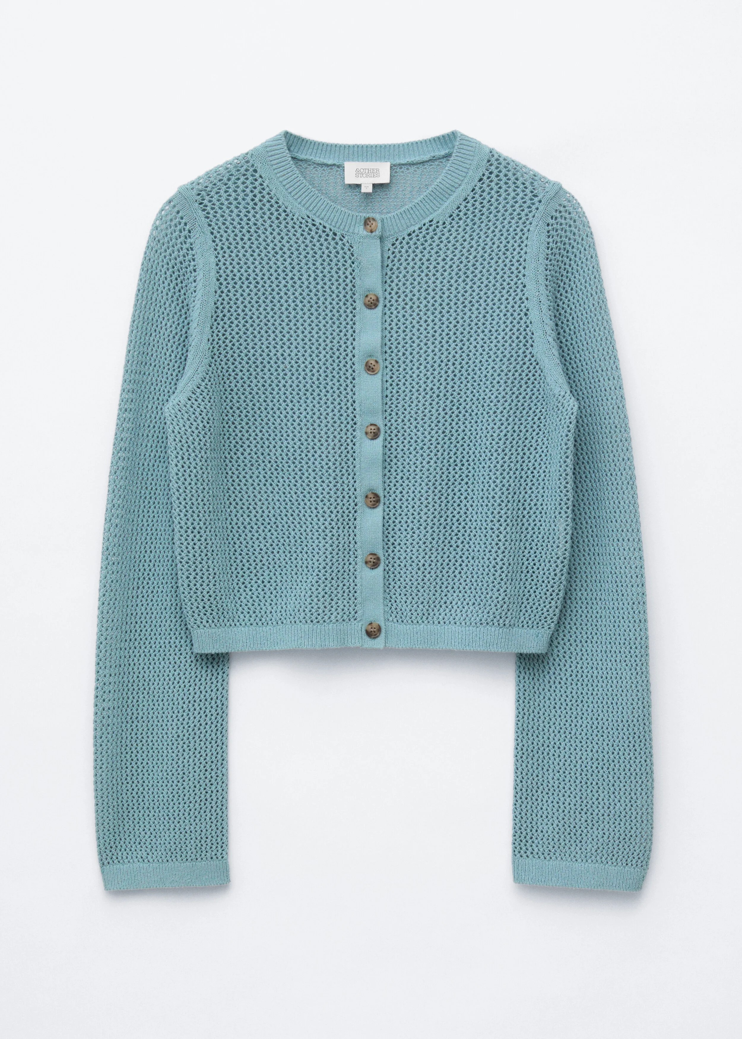 Open-Knit Cotton Cardigan - 1