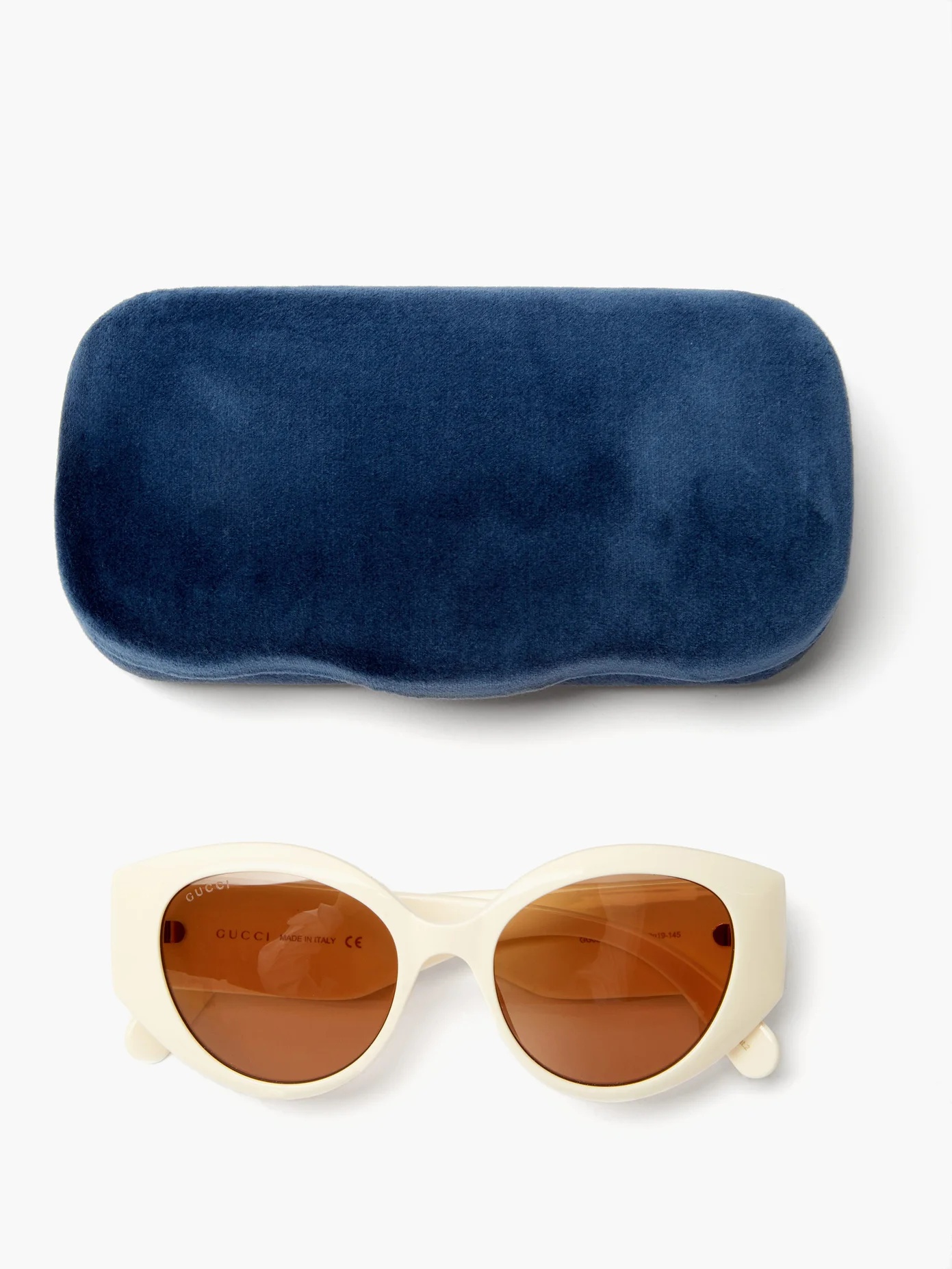 Quilted cat-eye acetate sunglasses - 5