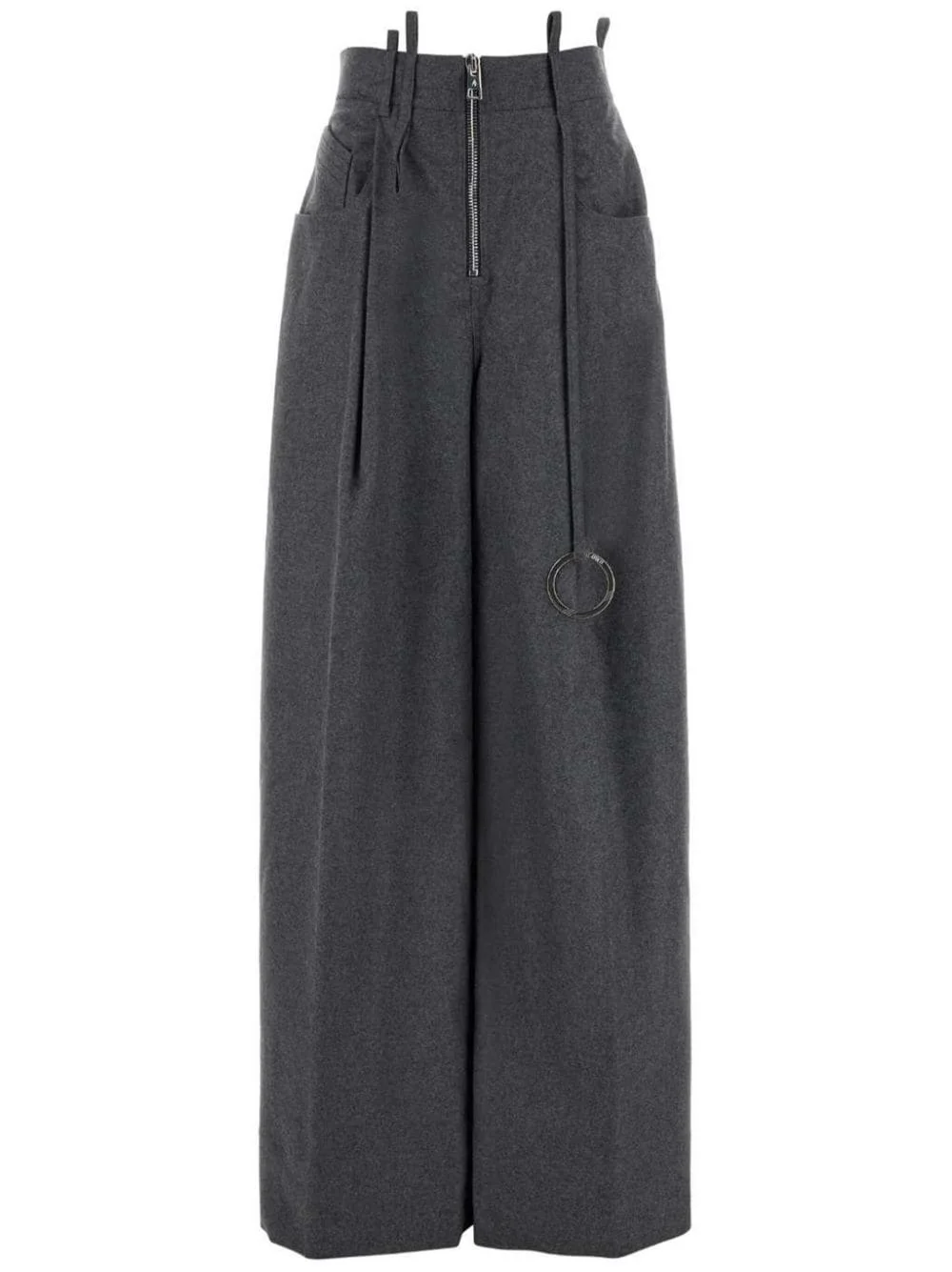 wool wide-leg trousers - 1