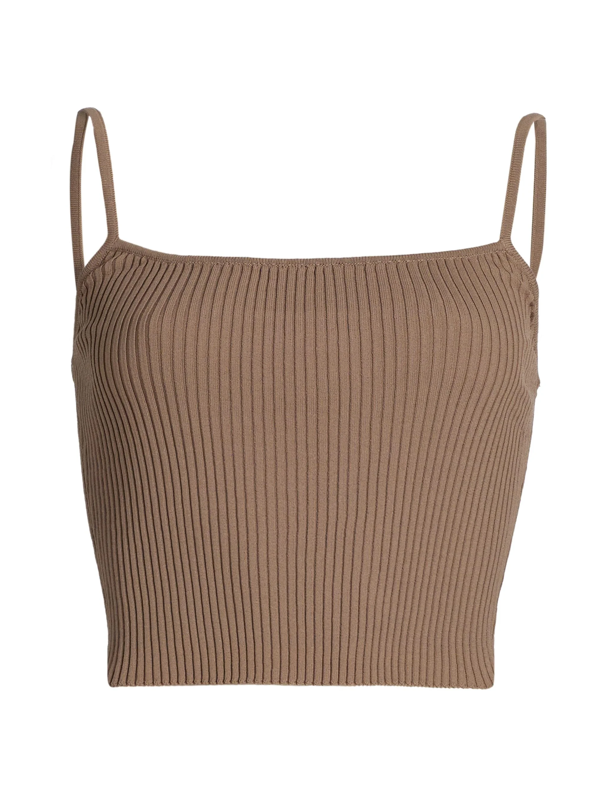 Women's Soleil Rib-Knit Tank - Taupe - 1