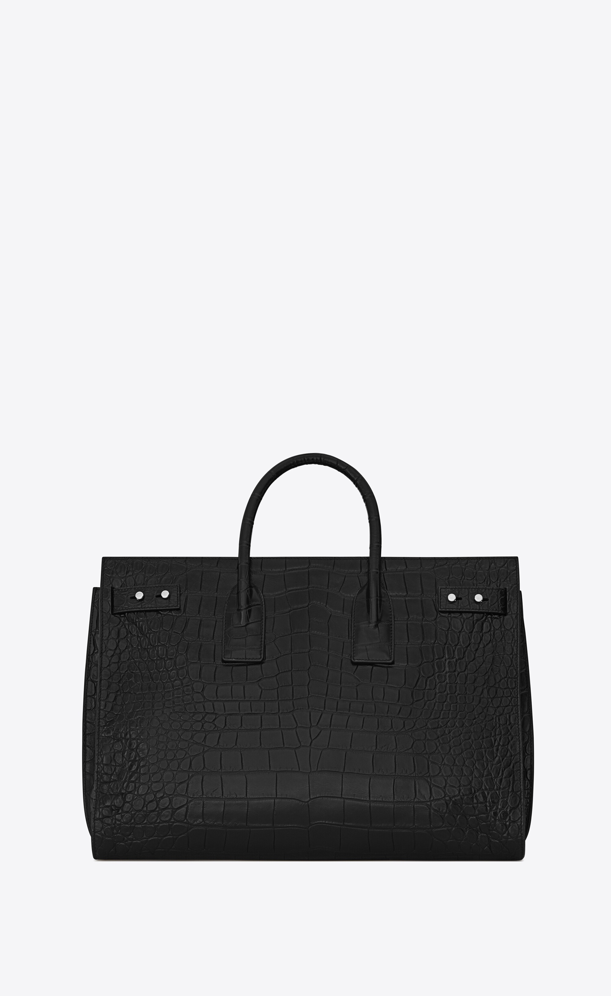 sac de jour large in crocodile embossed leather - 2