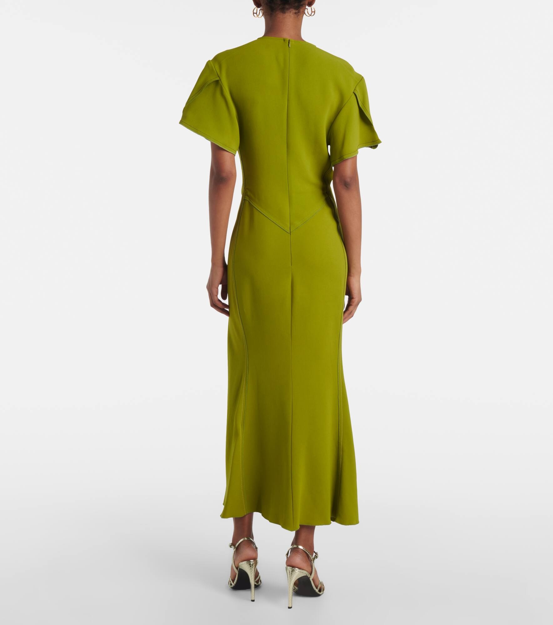 Draped midi dress - 3