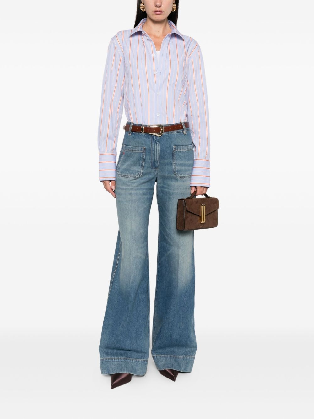 striped cotton long-sleeve shirt - 2