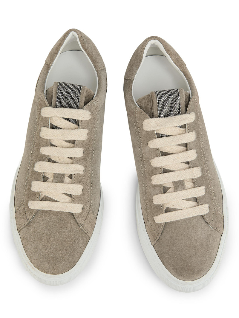 Women's Suede Low-Top Sneakers - Safari 4