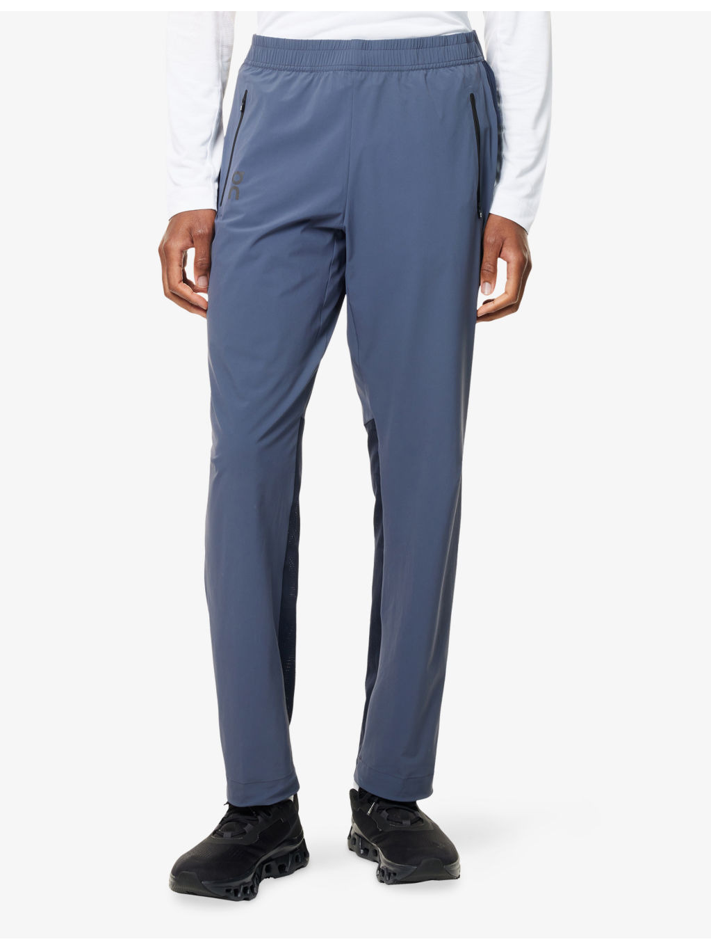 Logo-Print Mesh-Panelled Stretch-Woven Trousers - 3