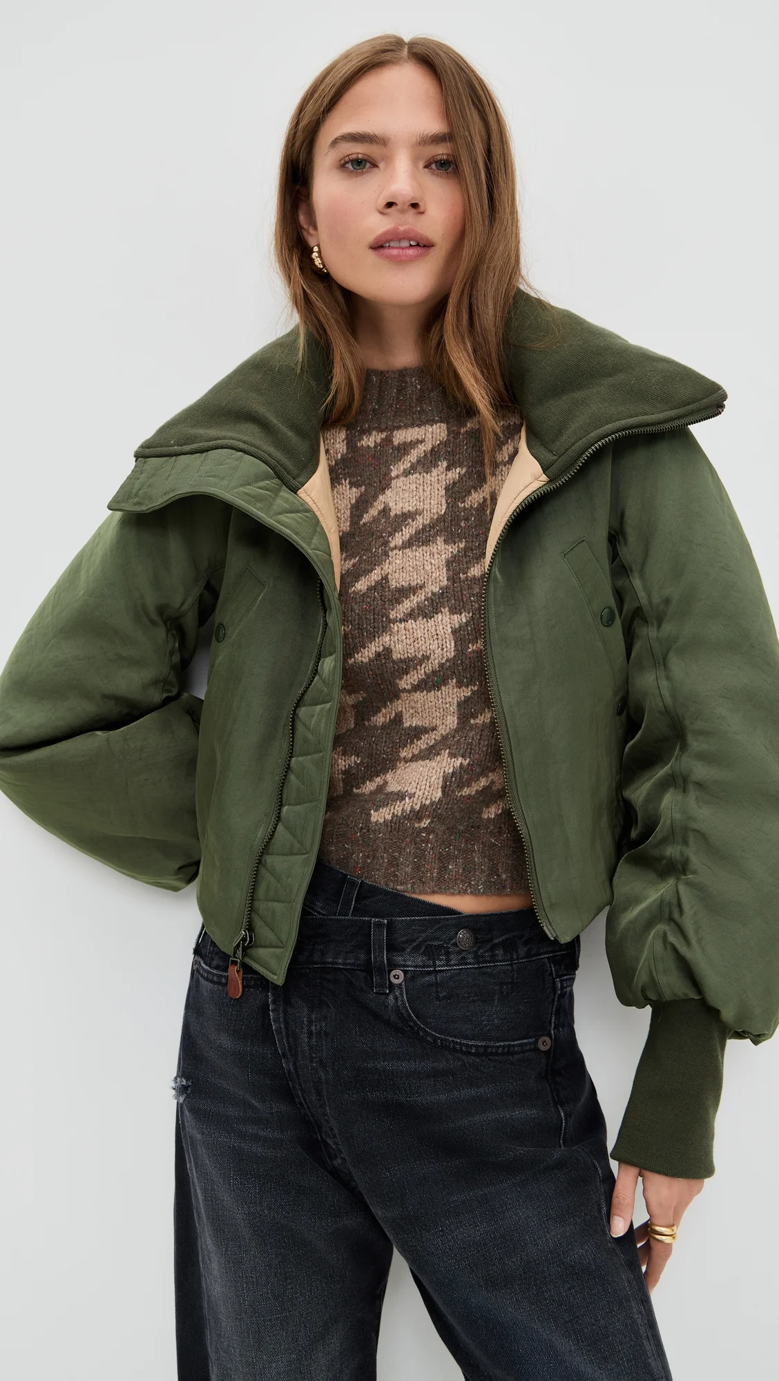 Oversized Padded Flight Jacket - 1