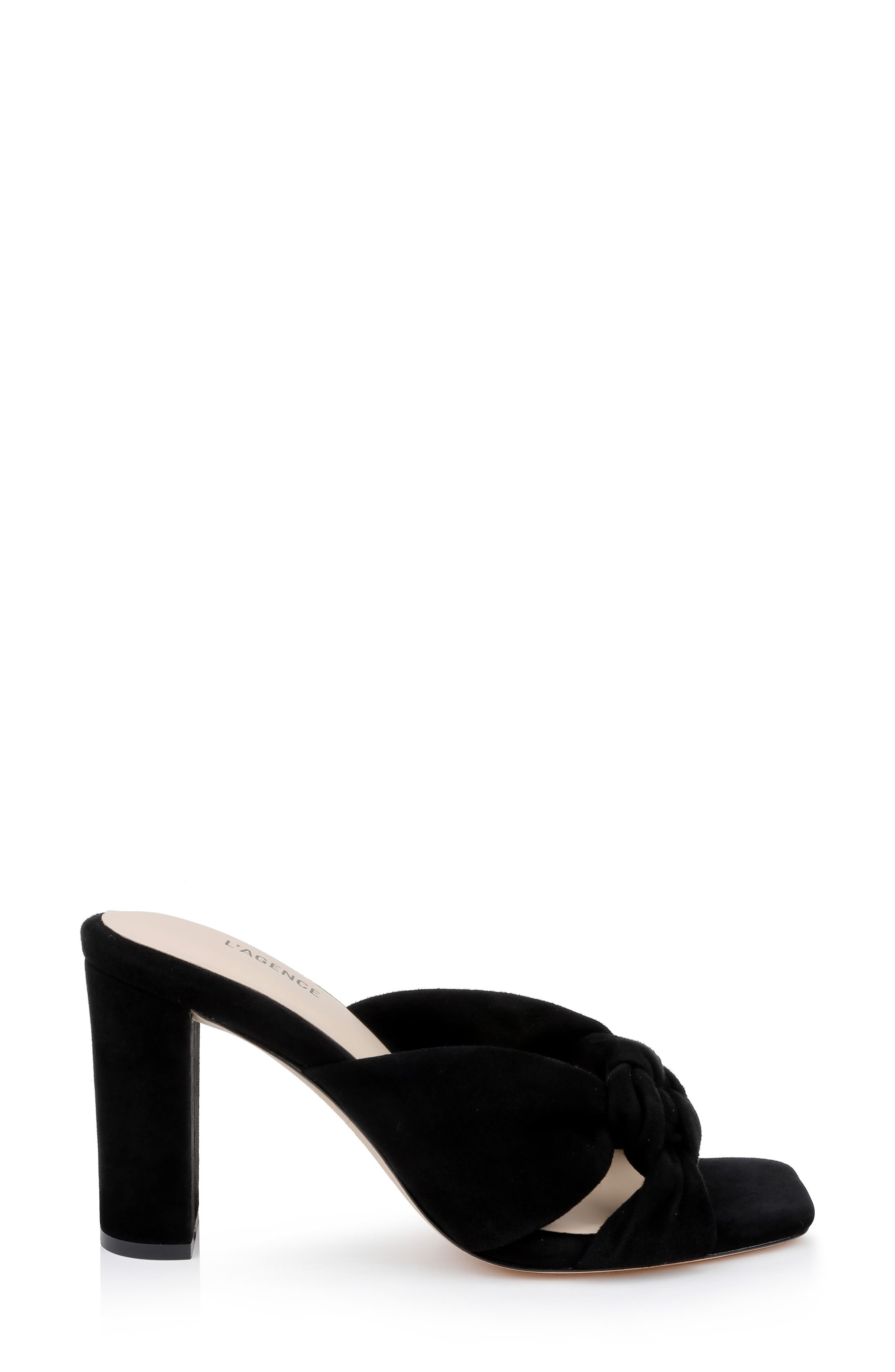 L'AGENCE Leonie Slide Sandal in Black Suede at Nordstrom - 3