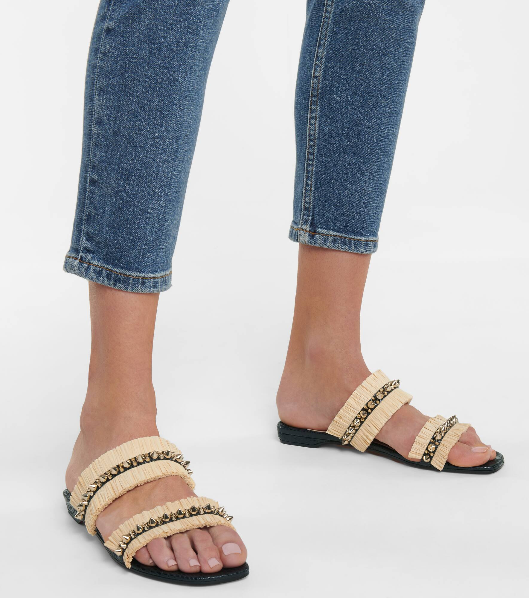 Marivodou embellished raffia sandals - 4