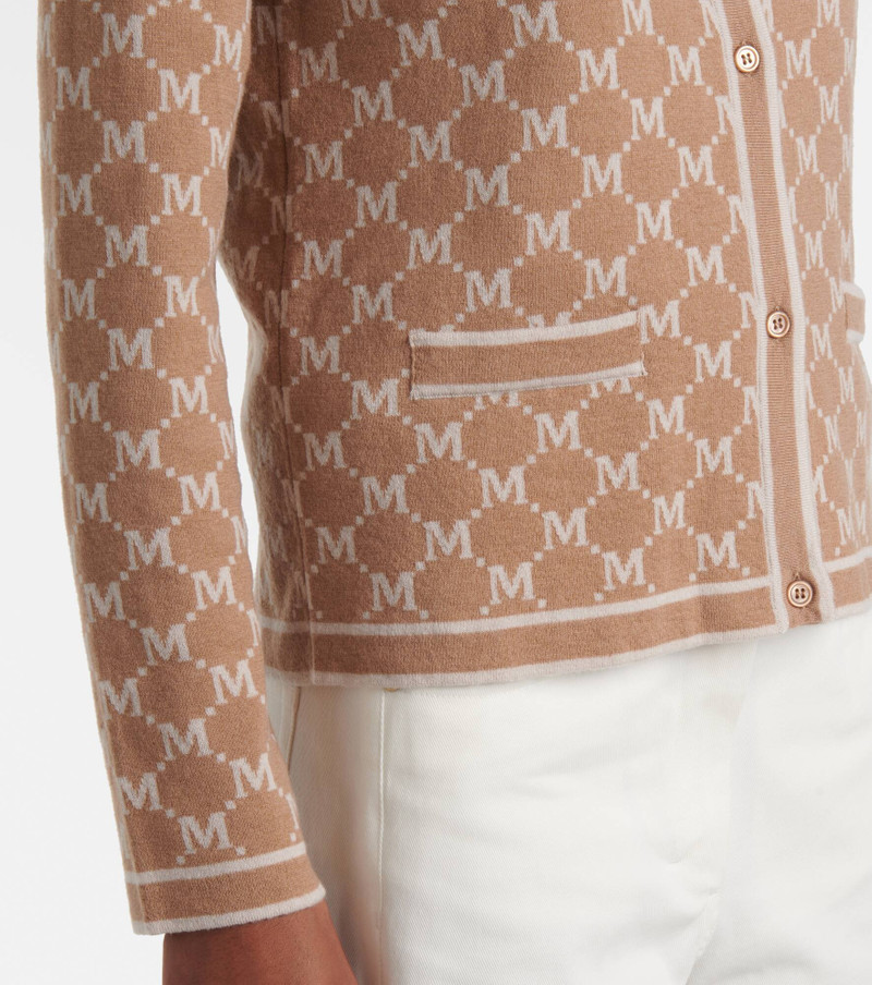 Tivoli intarsia wool and cashmere cardigan 6