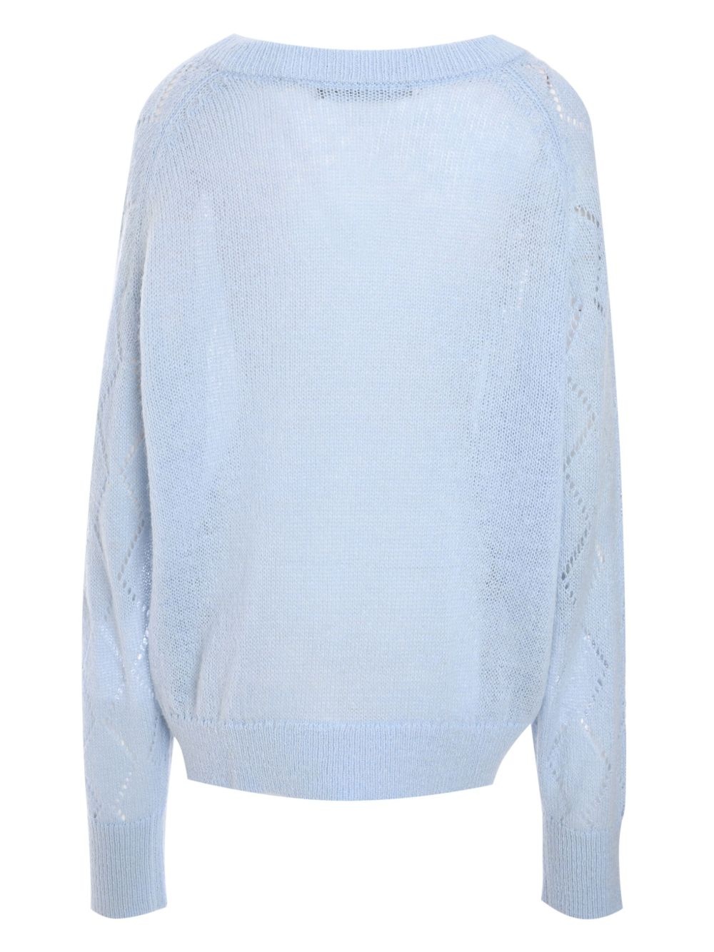 pointelle-knit sweater - 2