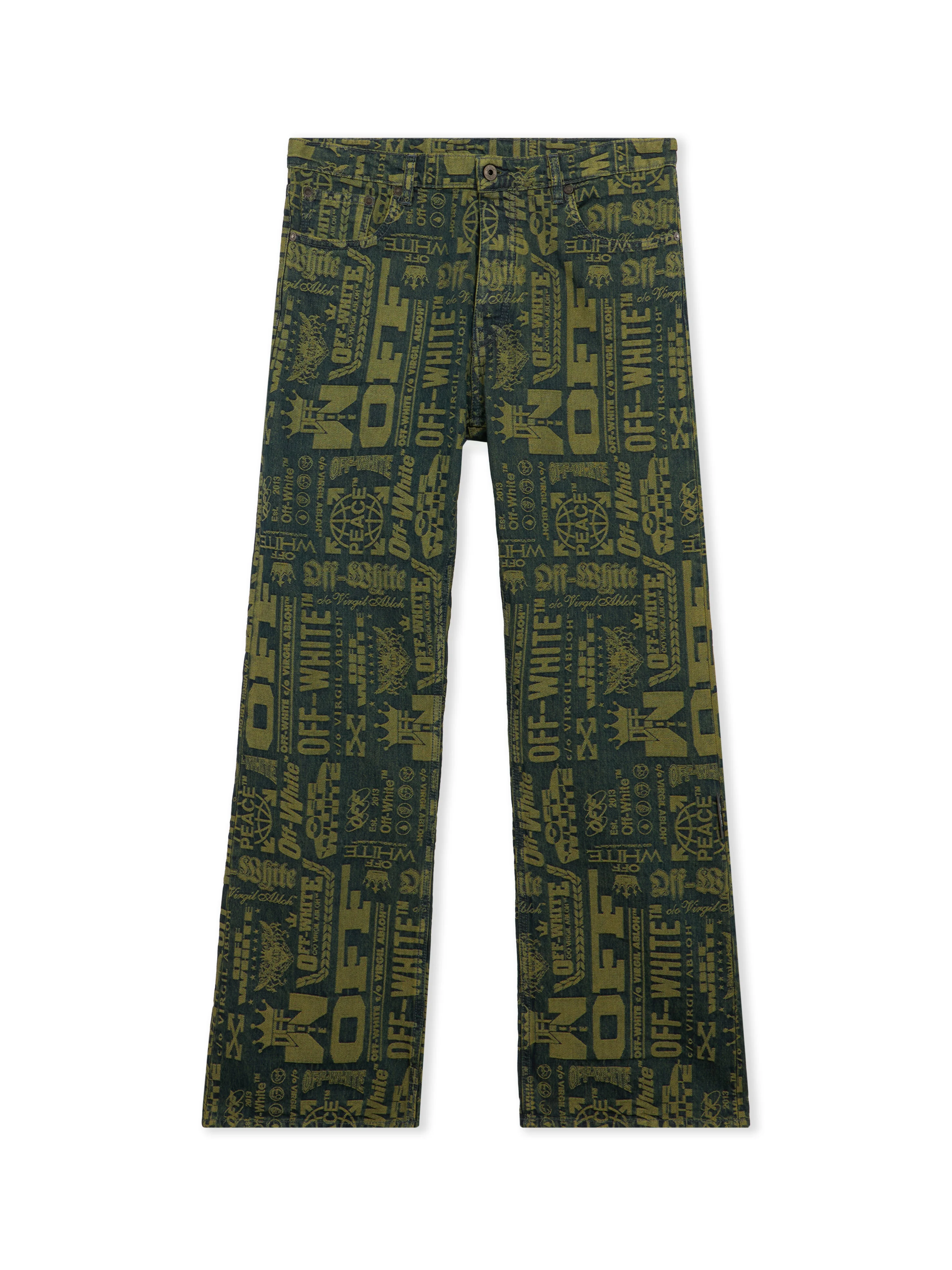 Multilogo Jacquard Relaxed Jeans - 1