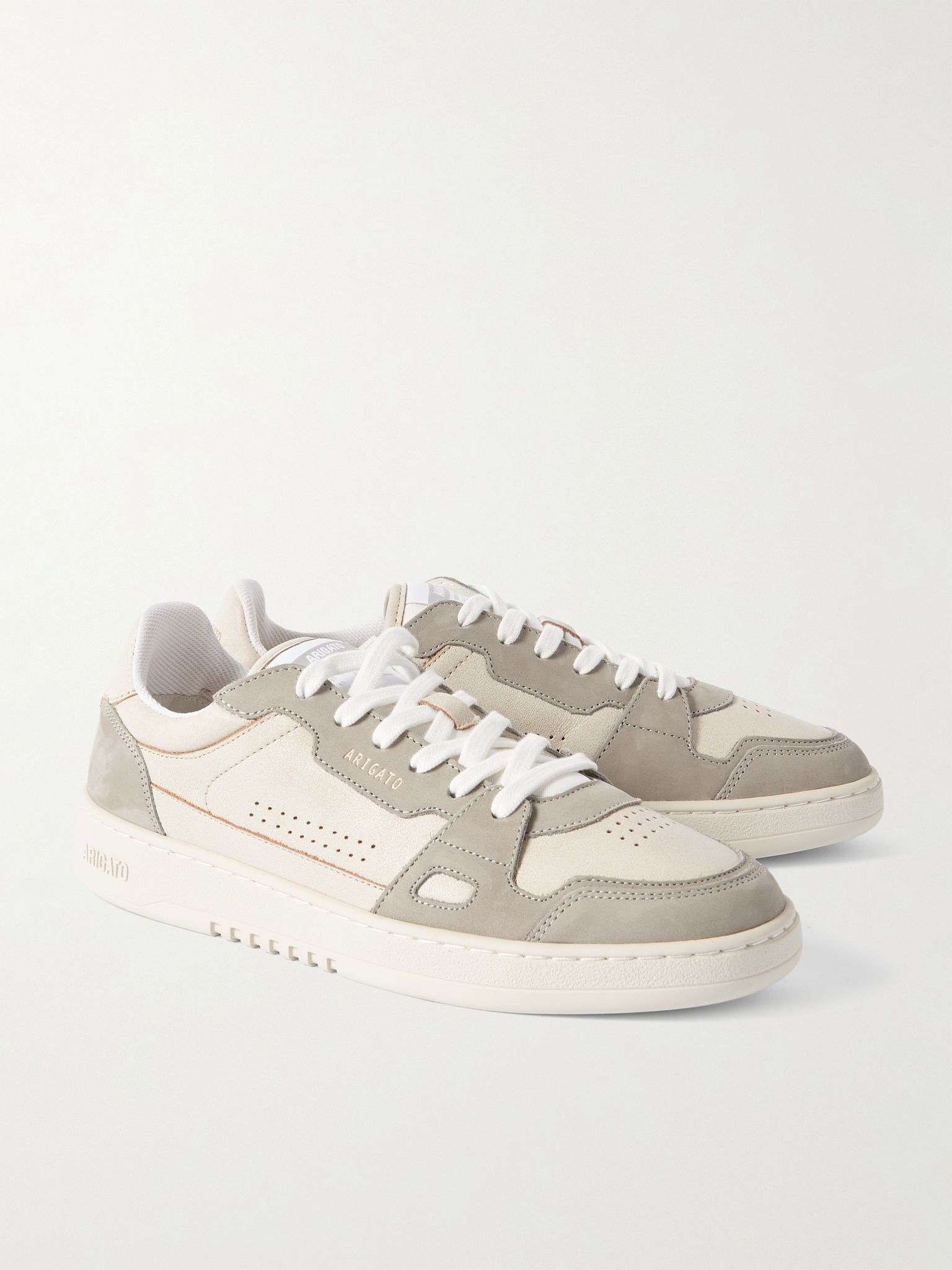 Dice Lo Nubuck and Leather Sneakers Gray - 4