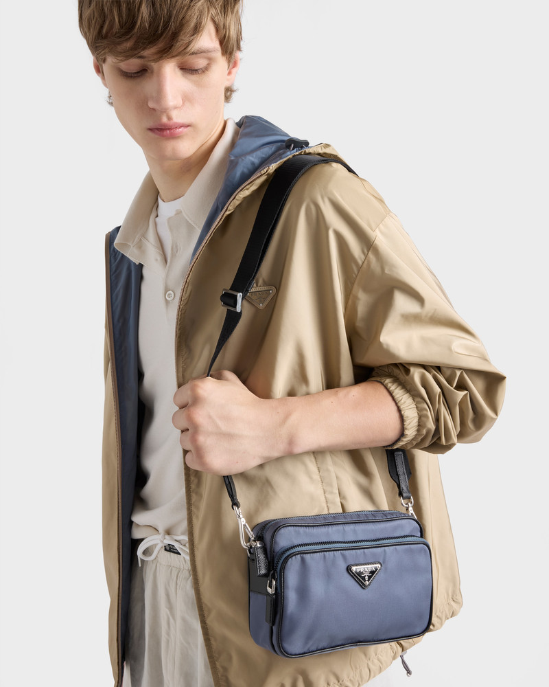 Re-Nylon and Saffiano leather shoulder bag 7