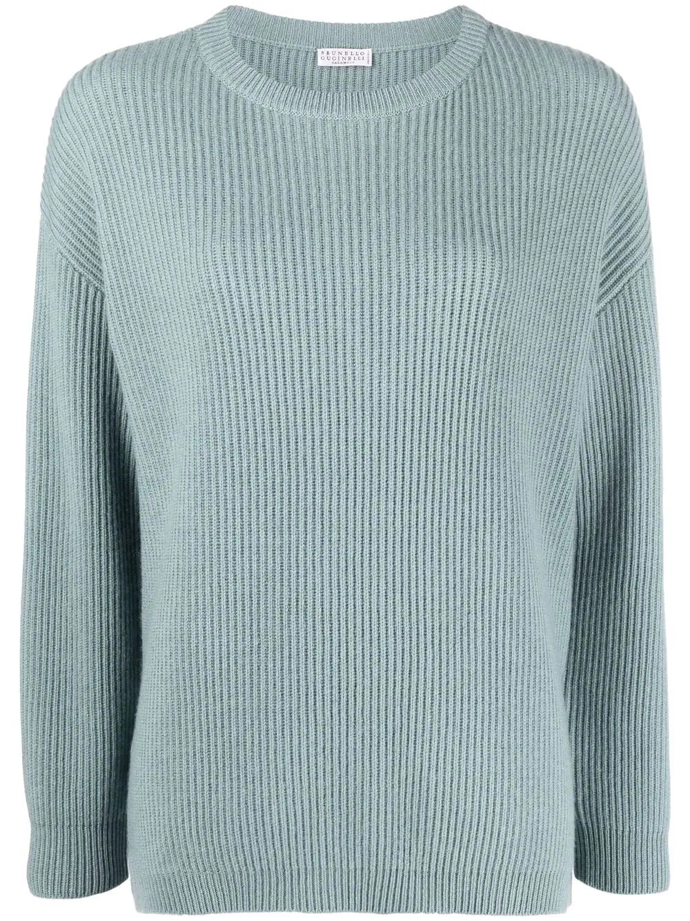 ribbed-knit side-button jumper - 1