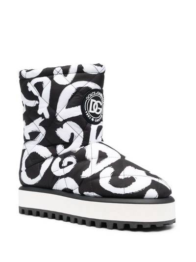 Dolce & Gabbana City graffiti print ankle boots outlook
