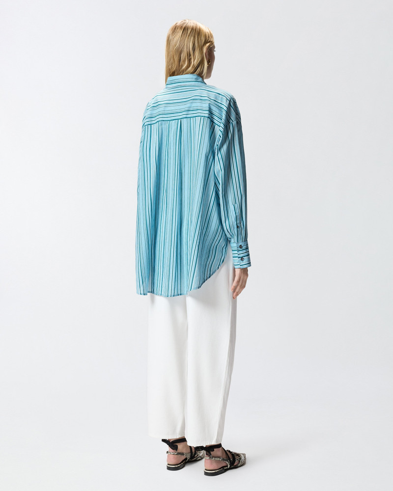 STRIPED COTTON SHIRT WITH POCKETS 5