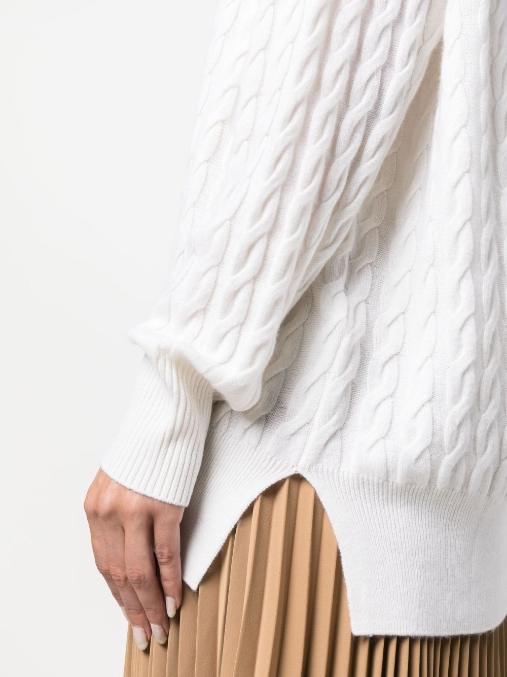 cable-knit long-sleeve jumper - 5