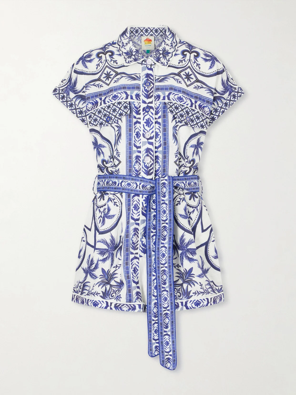 Wonderful City Printed Linen Jumpsuit - 1