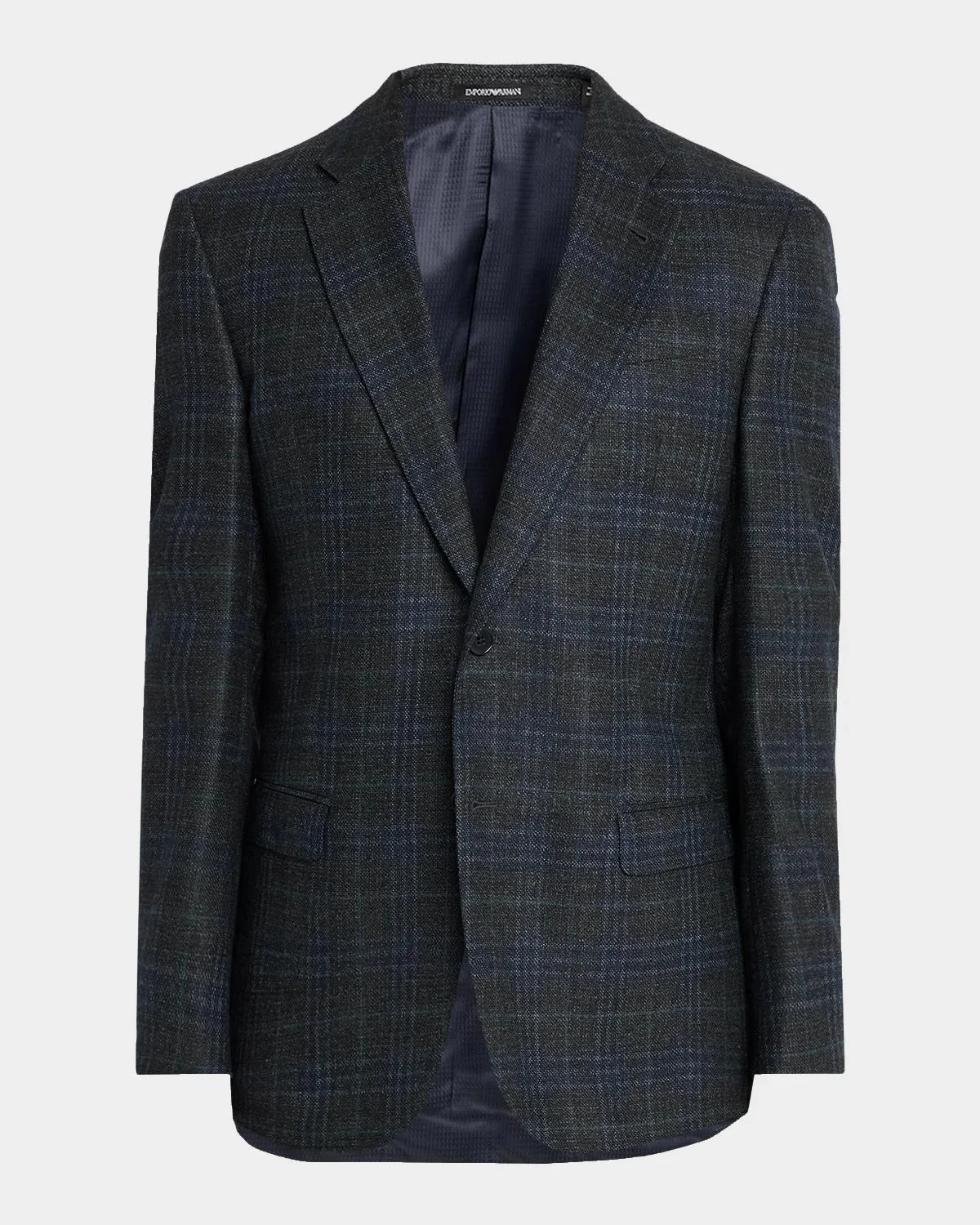 Men's G Line Wool Melange Plaid Sport Coat - 1