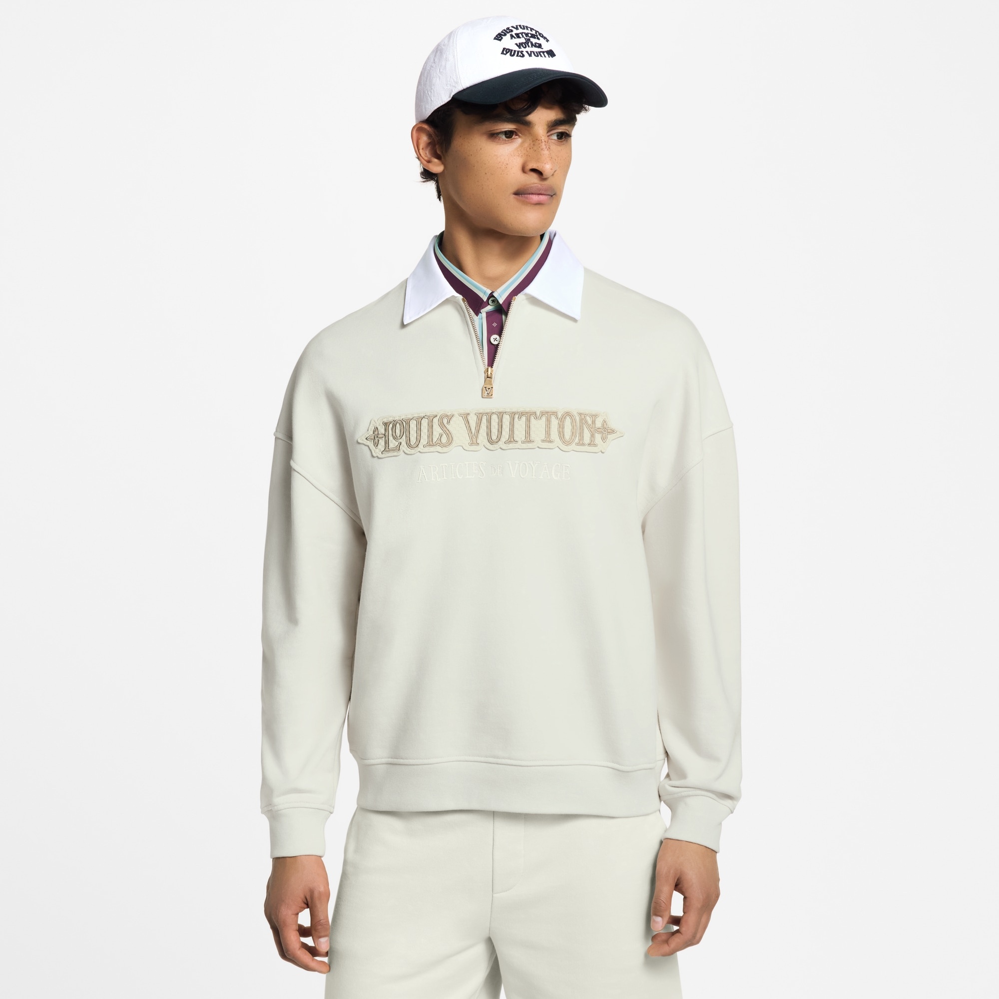 Embellished Half Zip Sweatshirt - 2