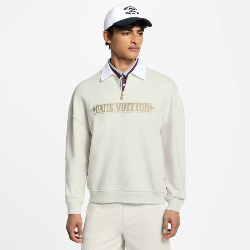 Louis Vuitton Embellished Half Zip Sweatshirt outlook