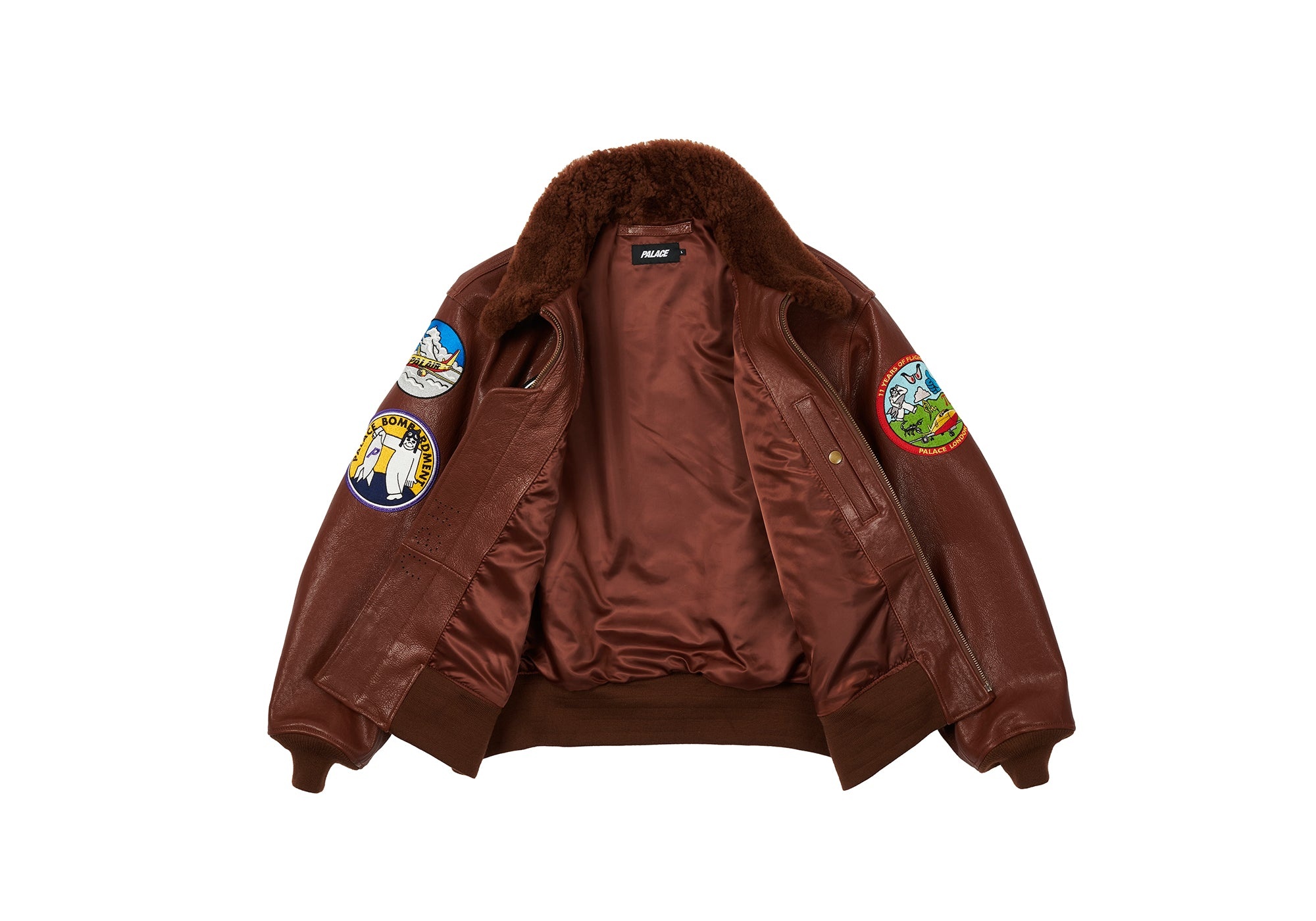 LEATHER FLIGHT JACKET BROWN - 3