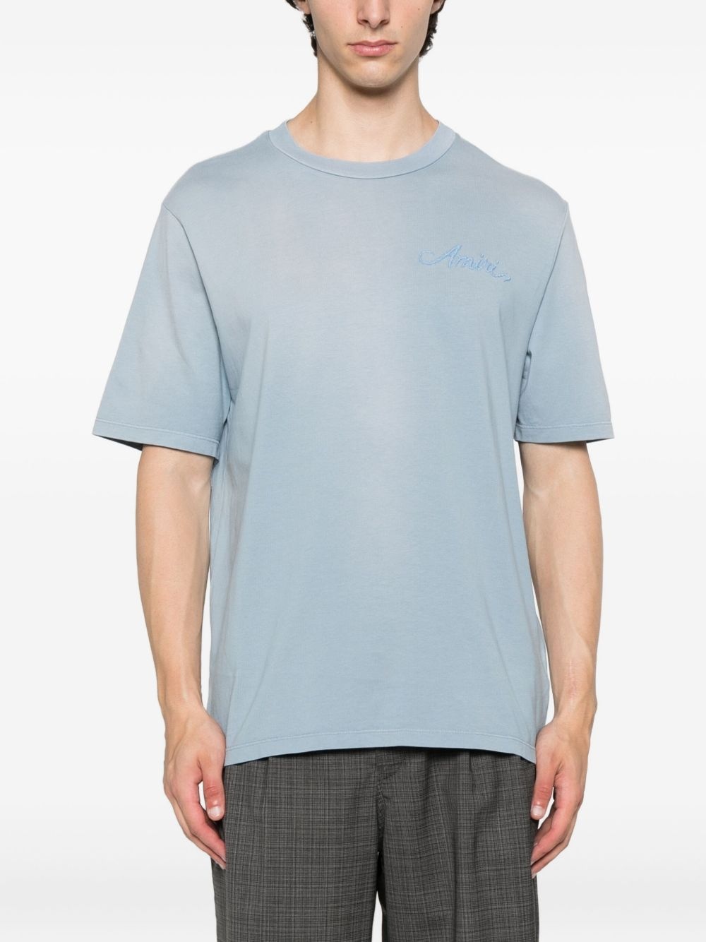 embroidered cotton T-shirt - 3