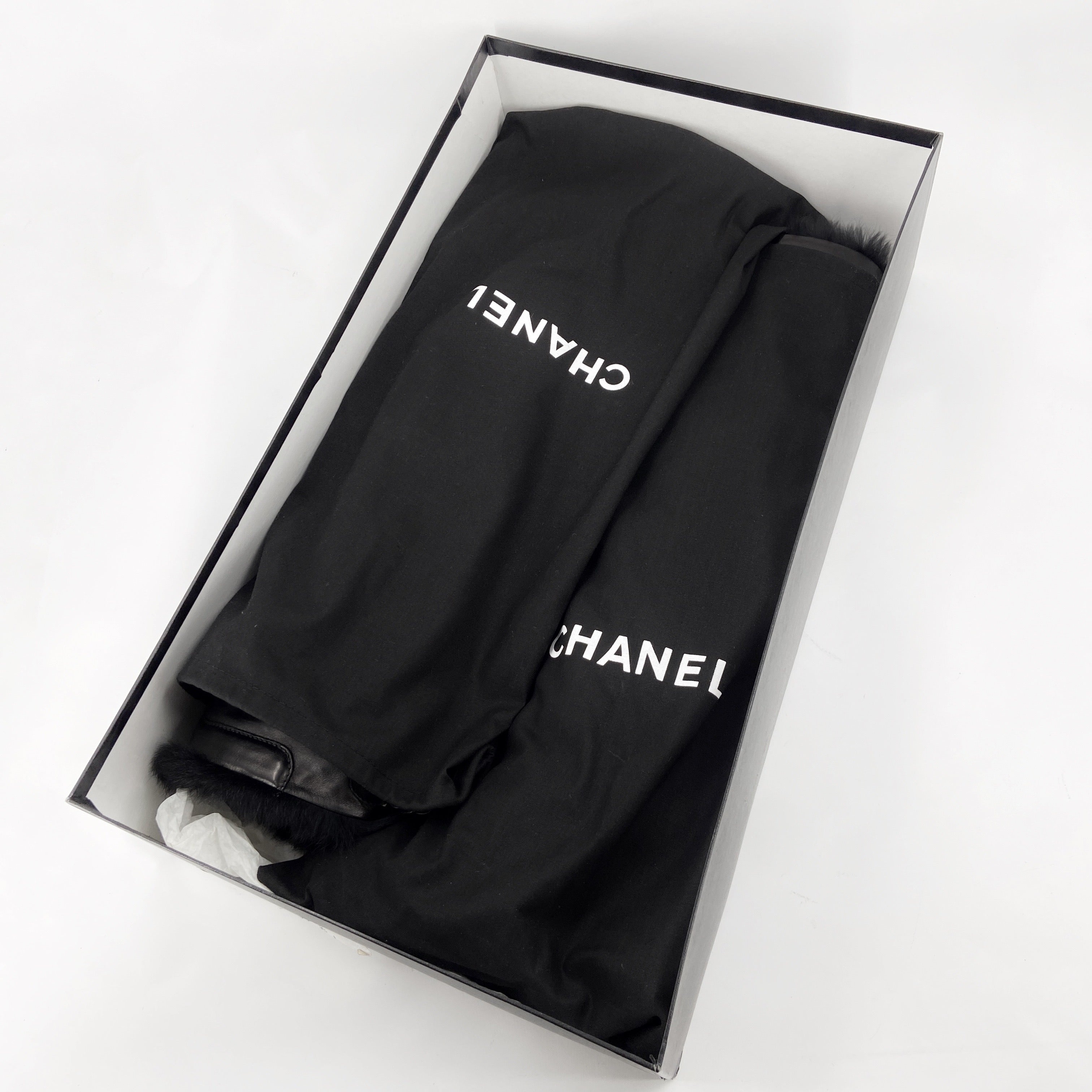 Chanel Fall 2006 Karl Lagerfeld Shearling Lambskin Wedge Long Boot 38 - 16