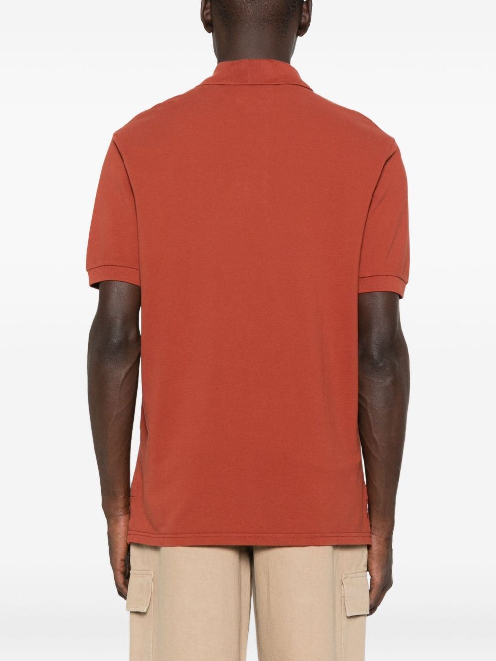 logo-embroidered polo shirt - 3