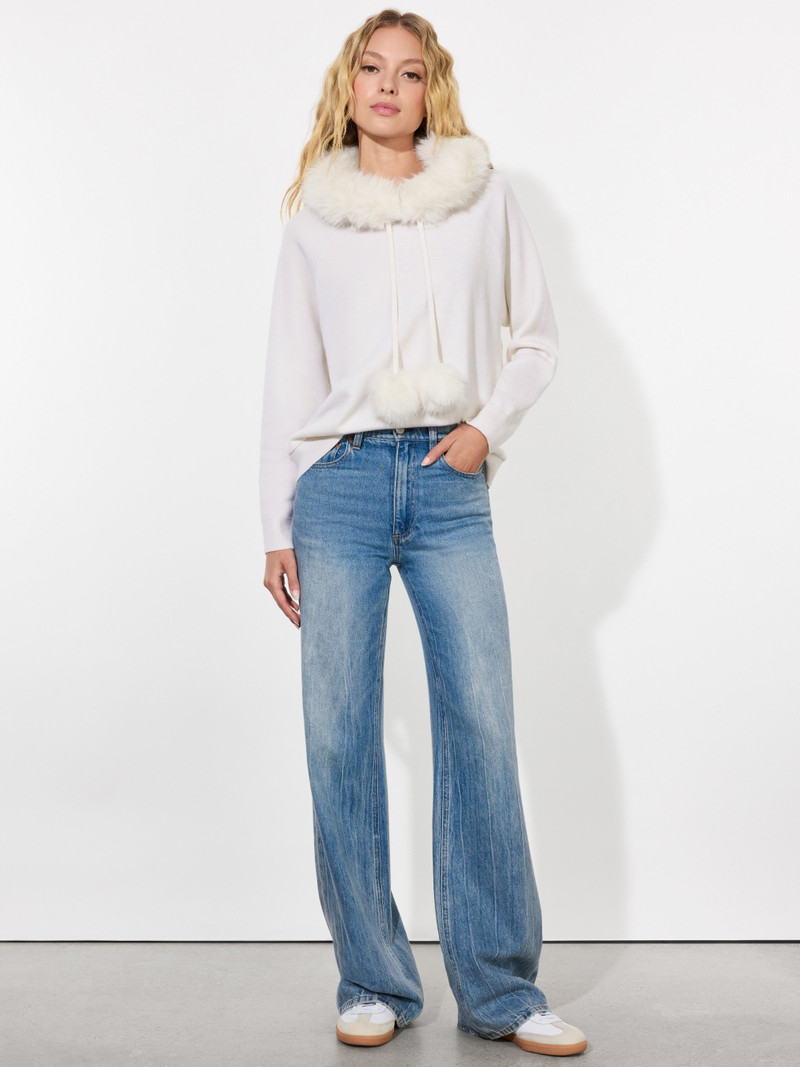 OSCAR HOODIE WITH FAUX FUR TRIM 1