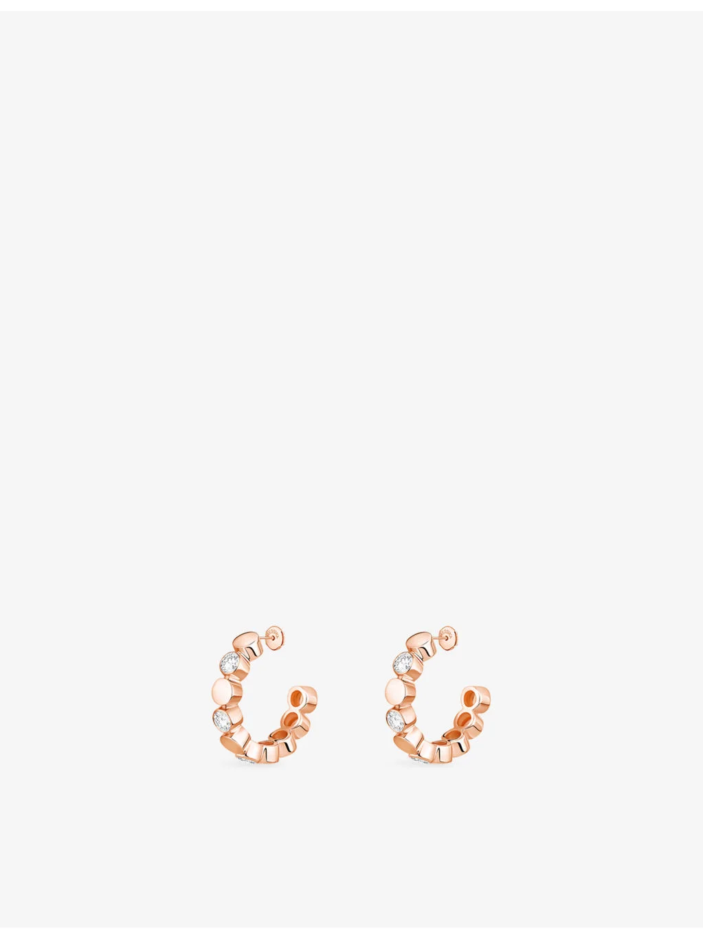 Vibes Mini 18ct White Gold And 3.28ct Diamond Hoop Earrings - 1