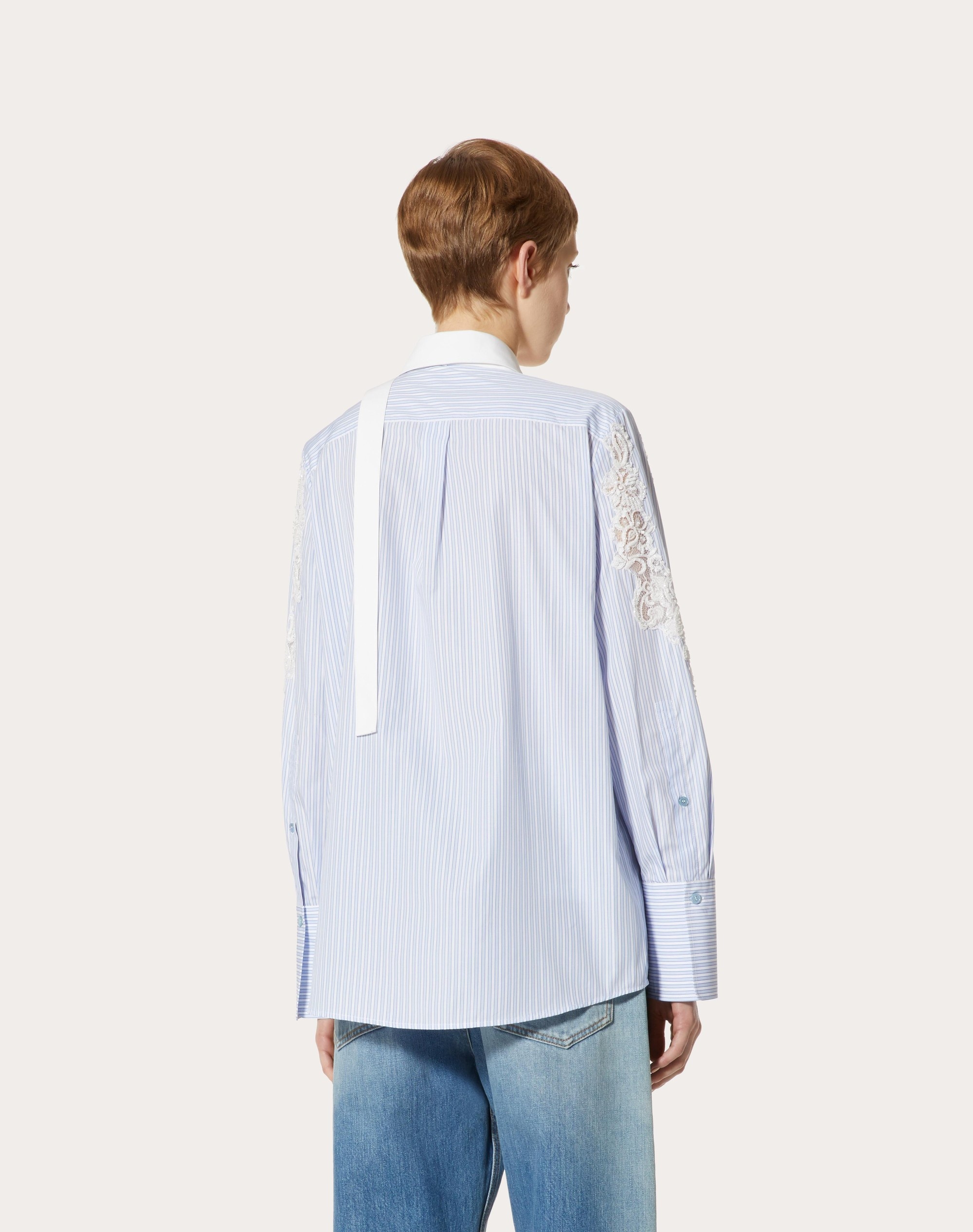 DOUBLE STRIPE EMBROIDERED SHIRT - 4