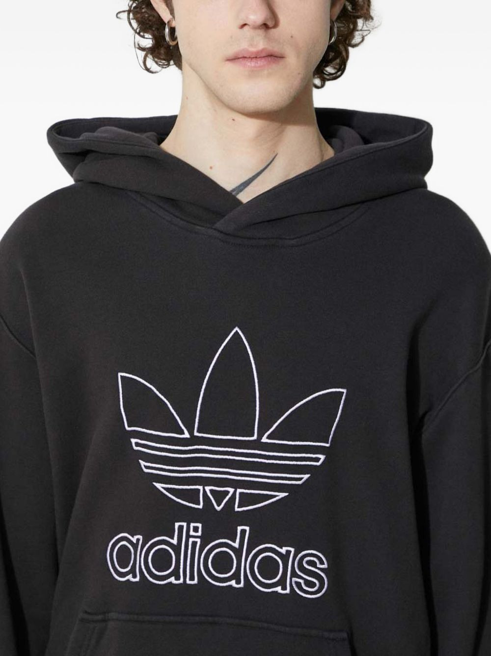 logo-embroidered hoodie - 5