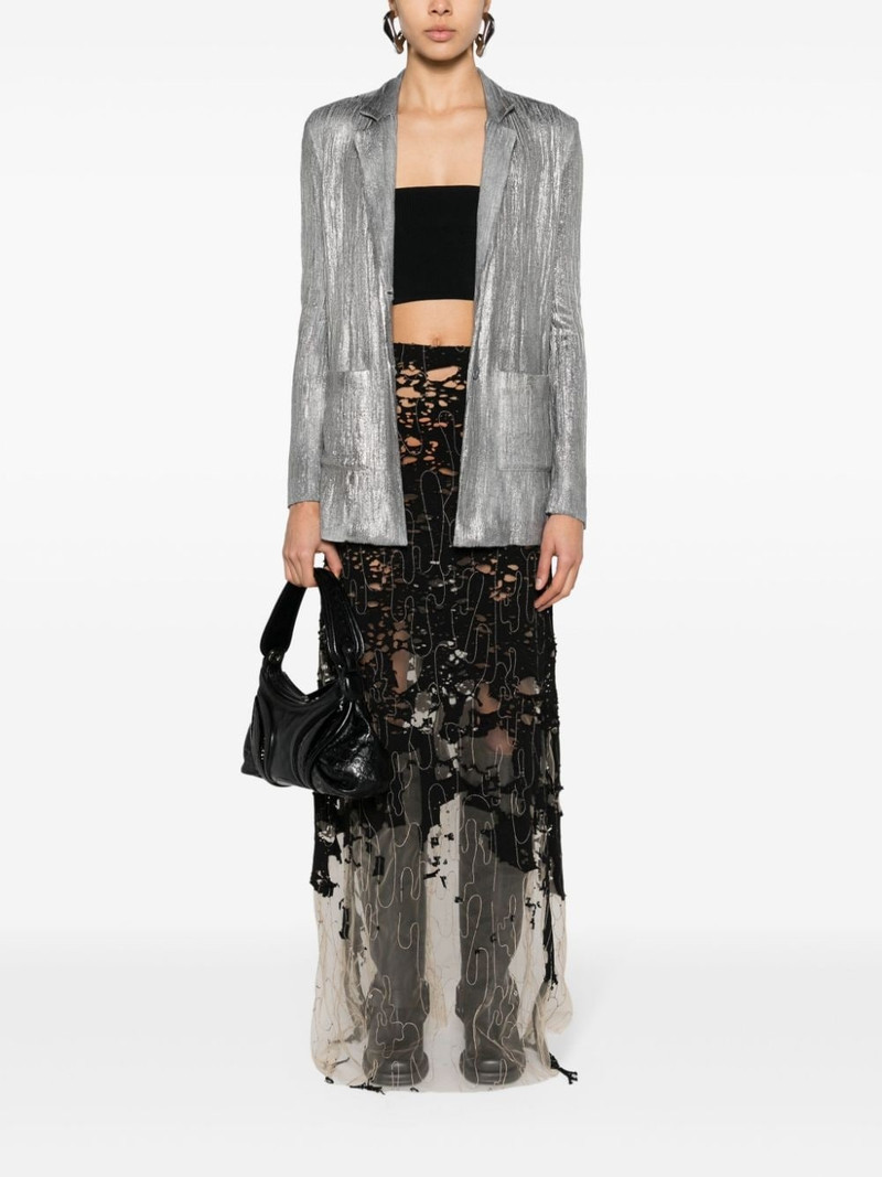 Avant Toi plissÃ© single-breasted blazer outlook