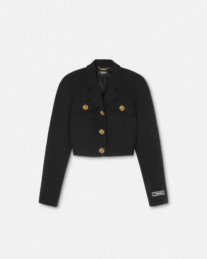 Wool-Blend Crop Raglan Jacket 1